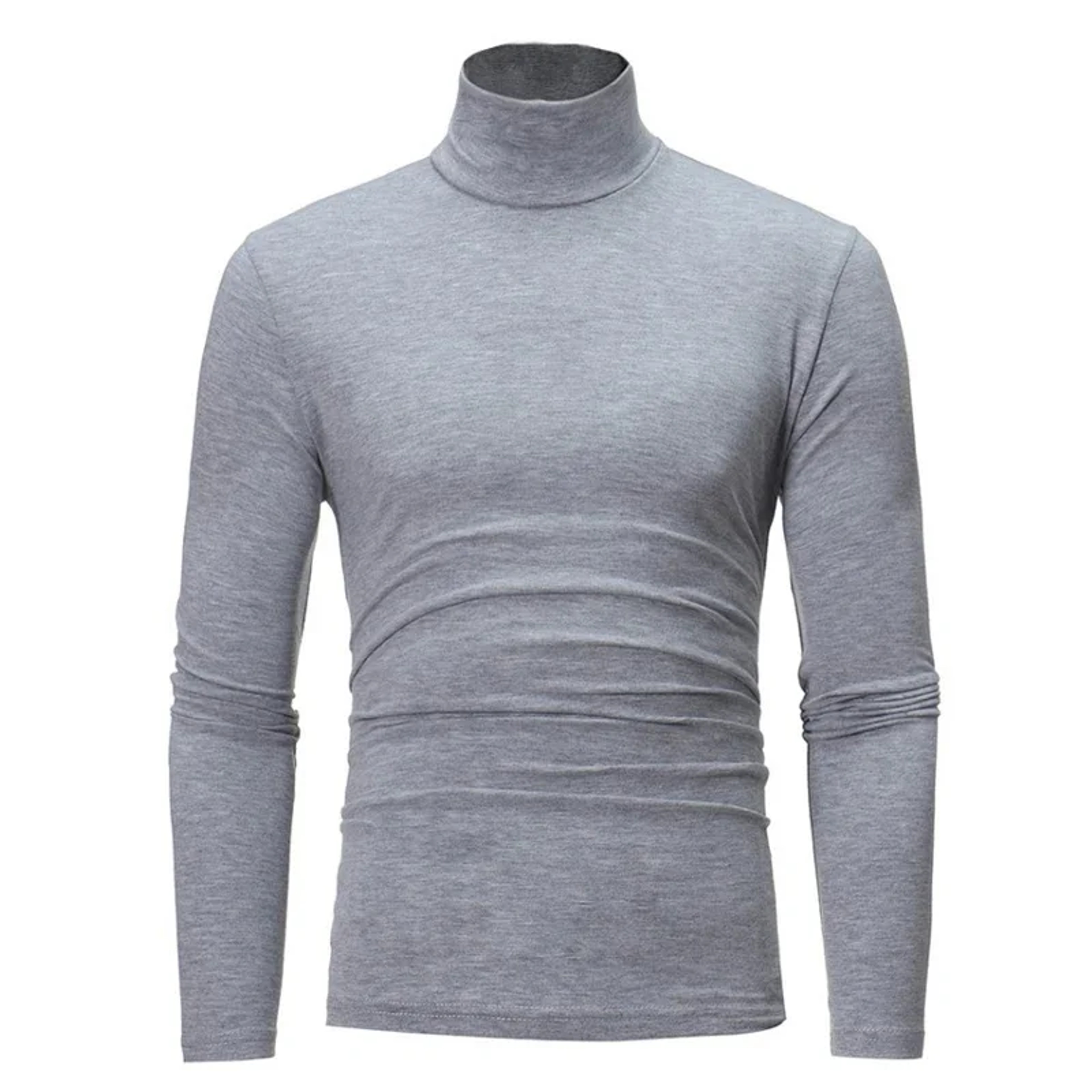 Men's Turtleneck Sweater, Thin Knitted Pullover for Spring and Autumn, Cotton Clothing in Black and White Tops – view 7