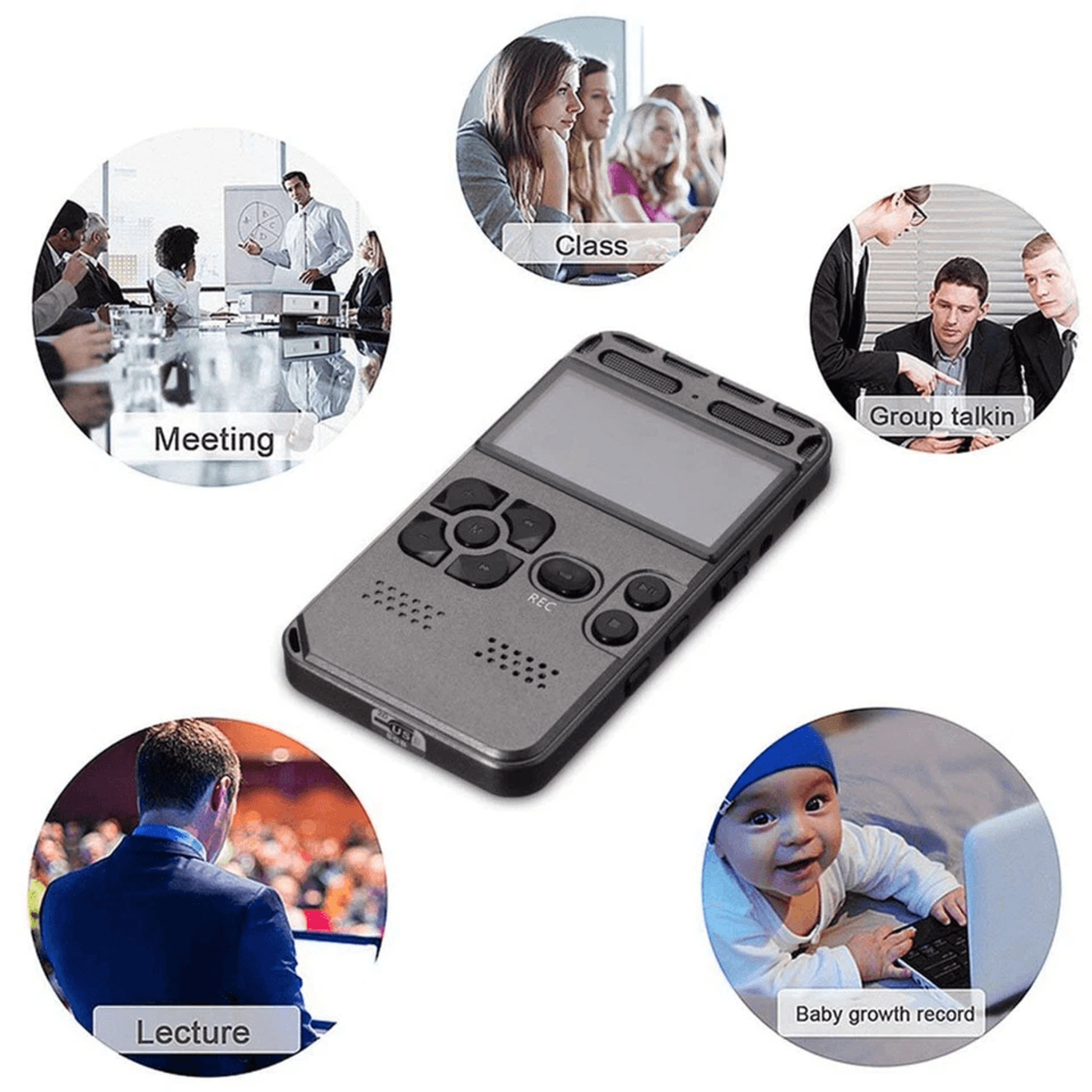 LCD Digital Voice Recorder  MP3 Player With Builtin USB 4