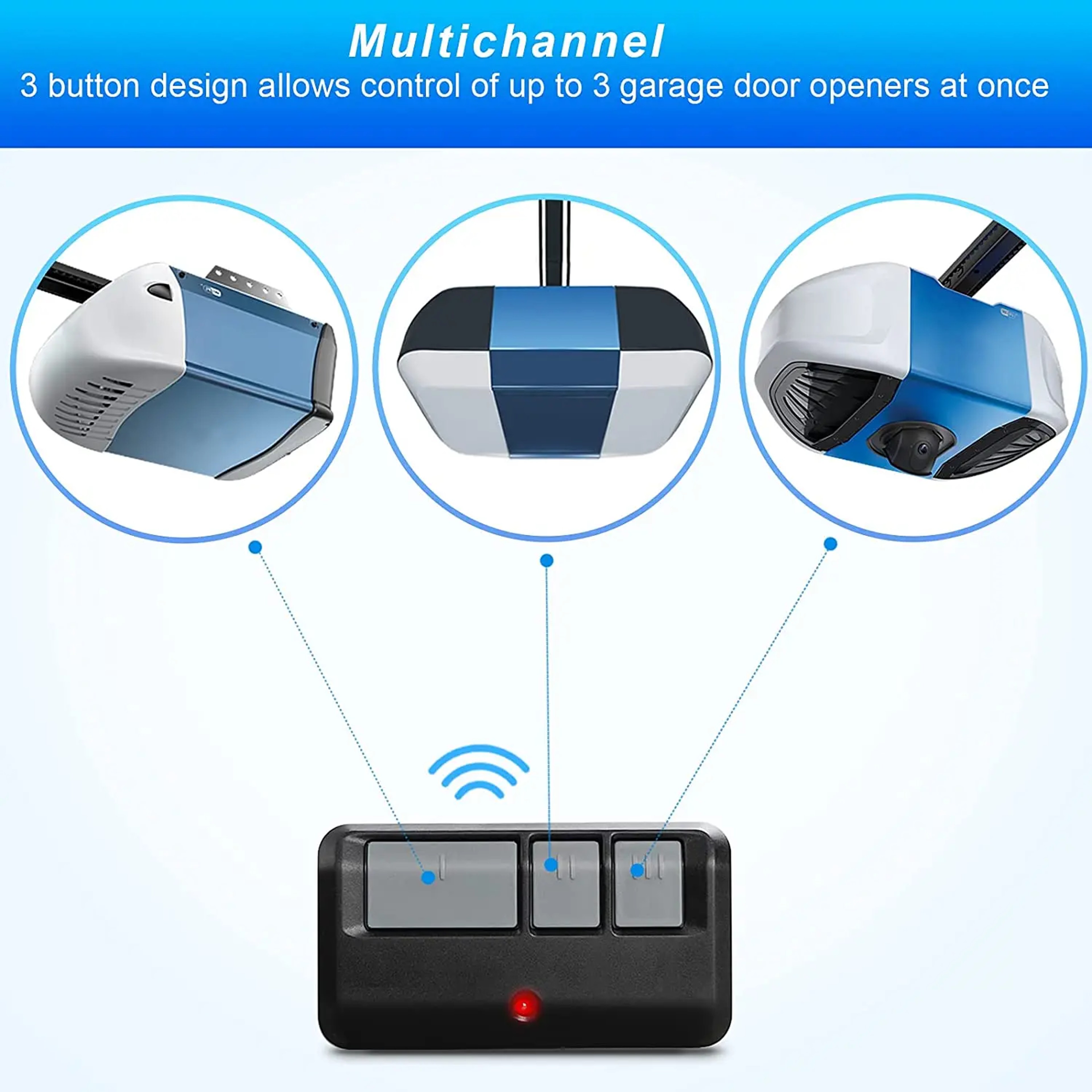Garage Door Opener Remote 2 Pack for Secure Easy Garage Access Control – view 6