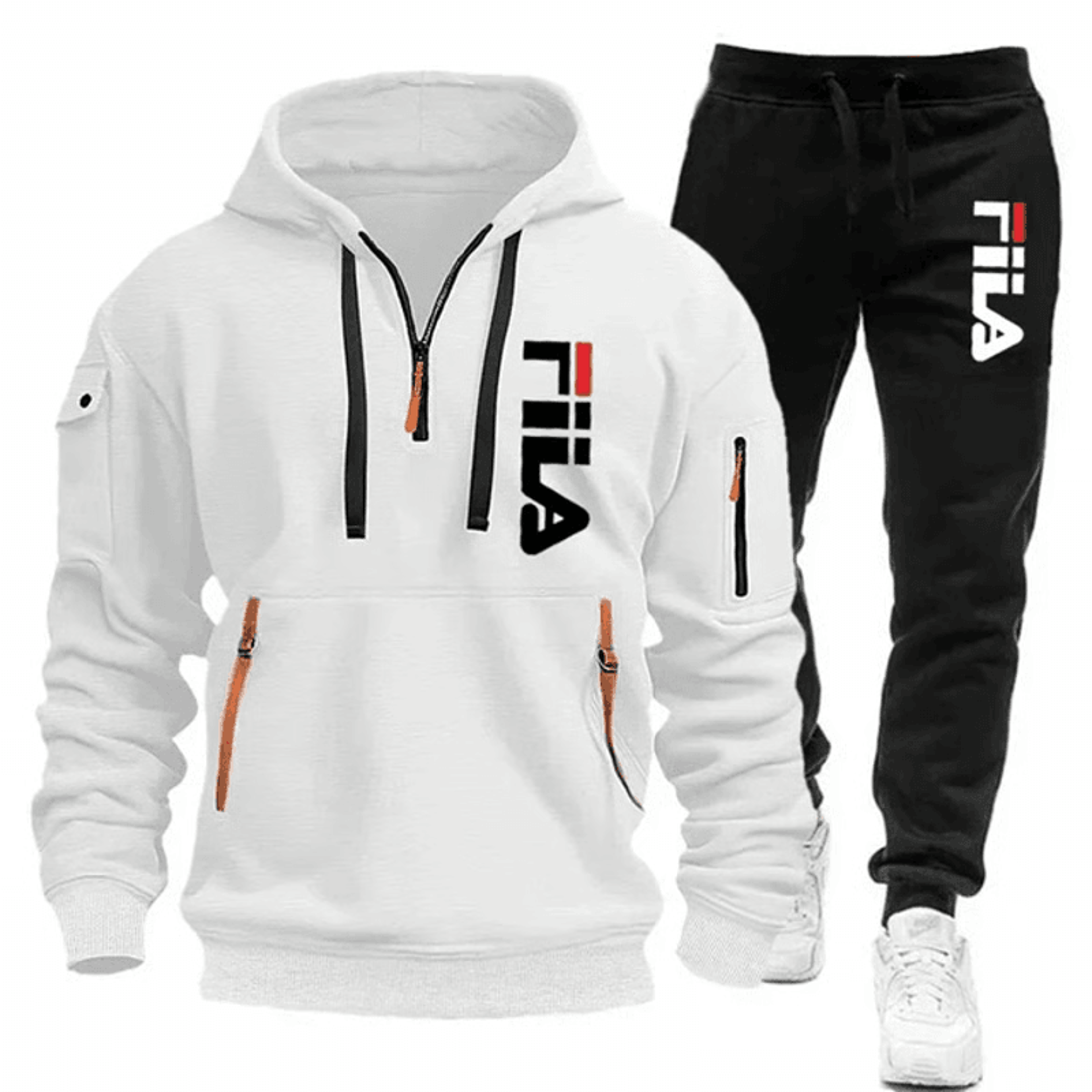 Men Casual Athletic Hoodie And Jogging Pants Set 13