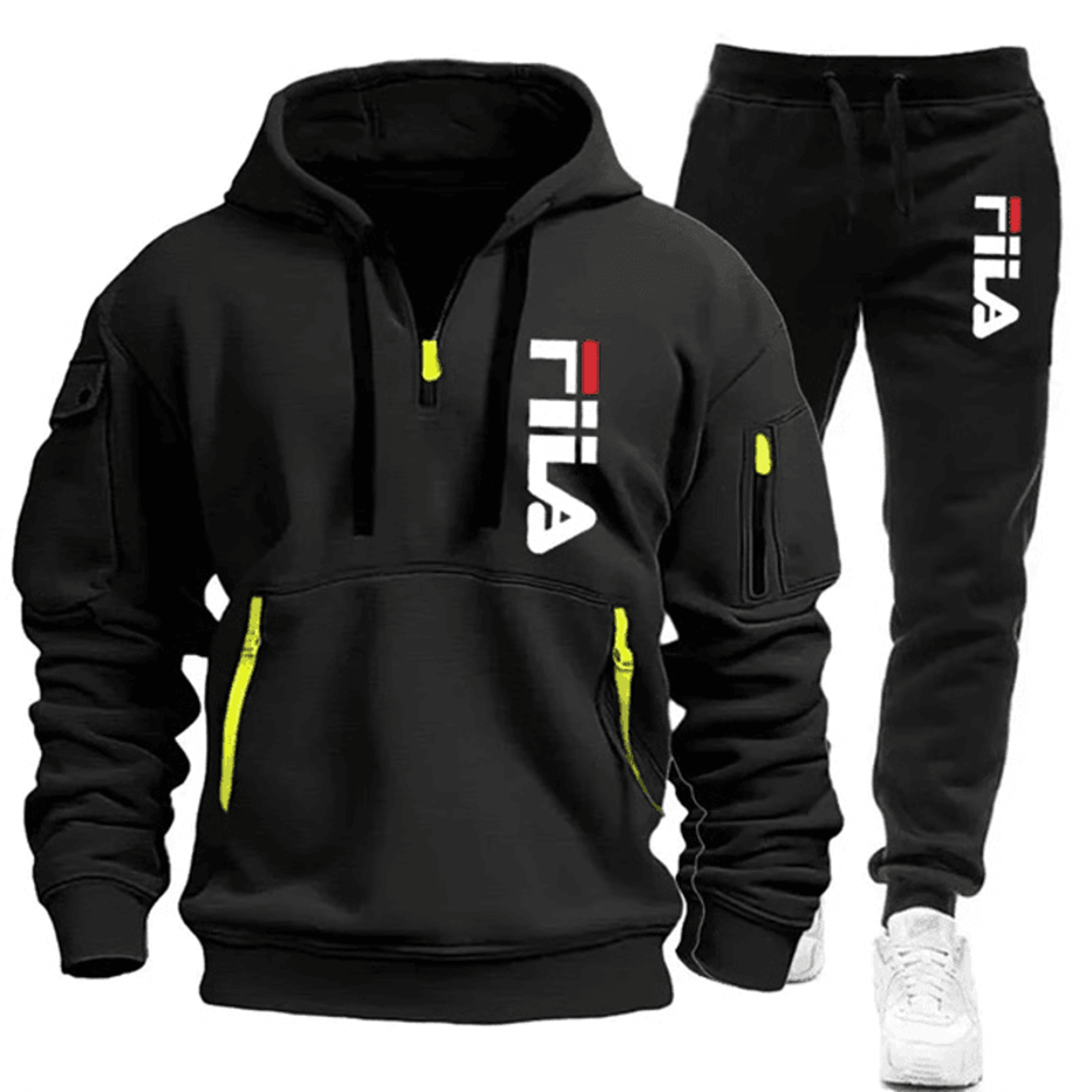 Men Casual Athletic Hoodie And Jogging Pants Set 14