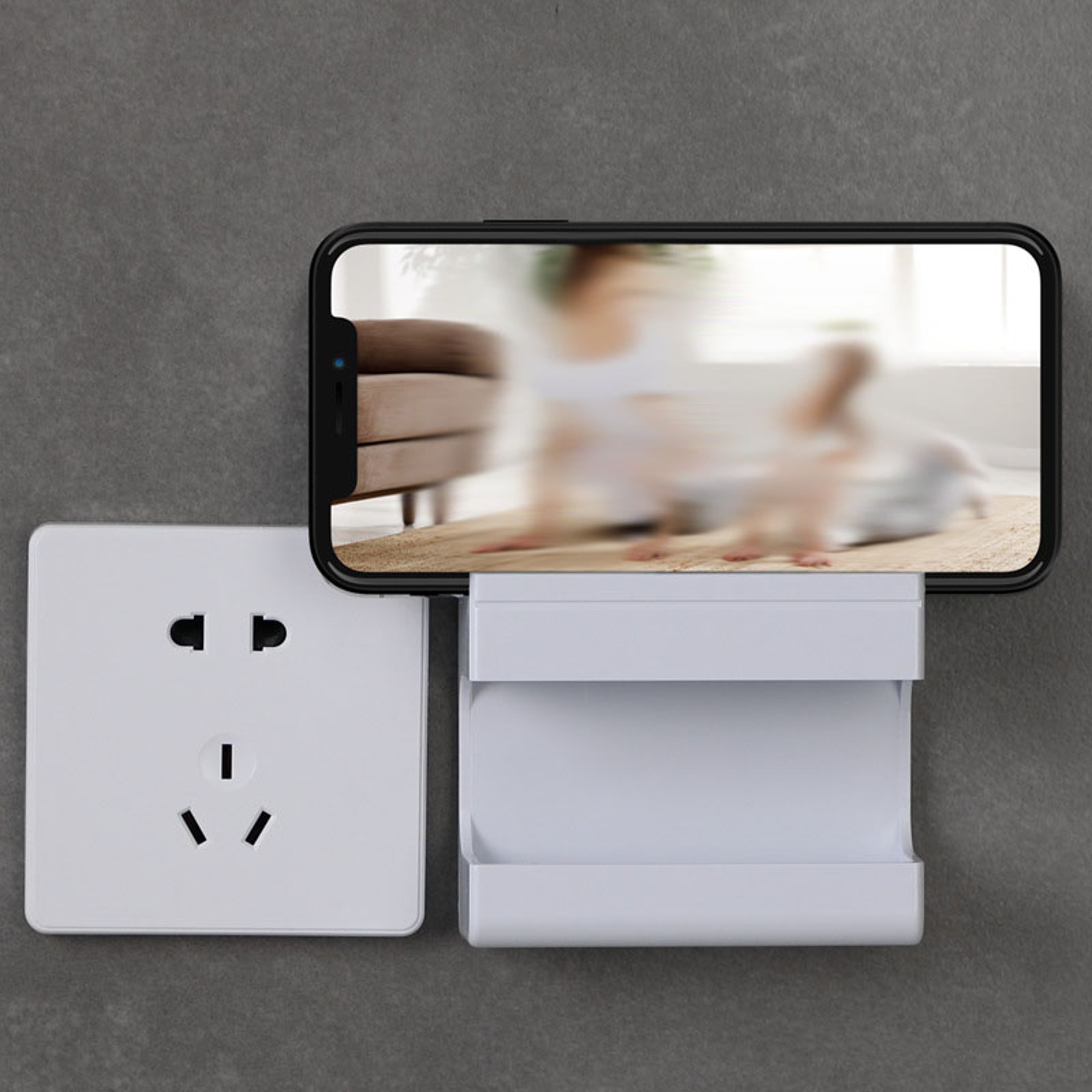 Modern Wall Mounted Shelf Organizer Multi Functional Holder for Remote Controls & Phones – view 2