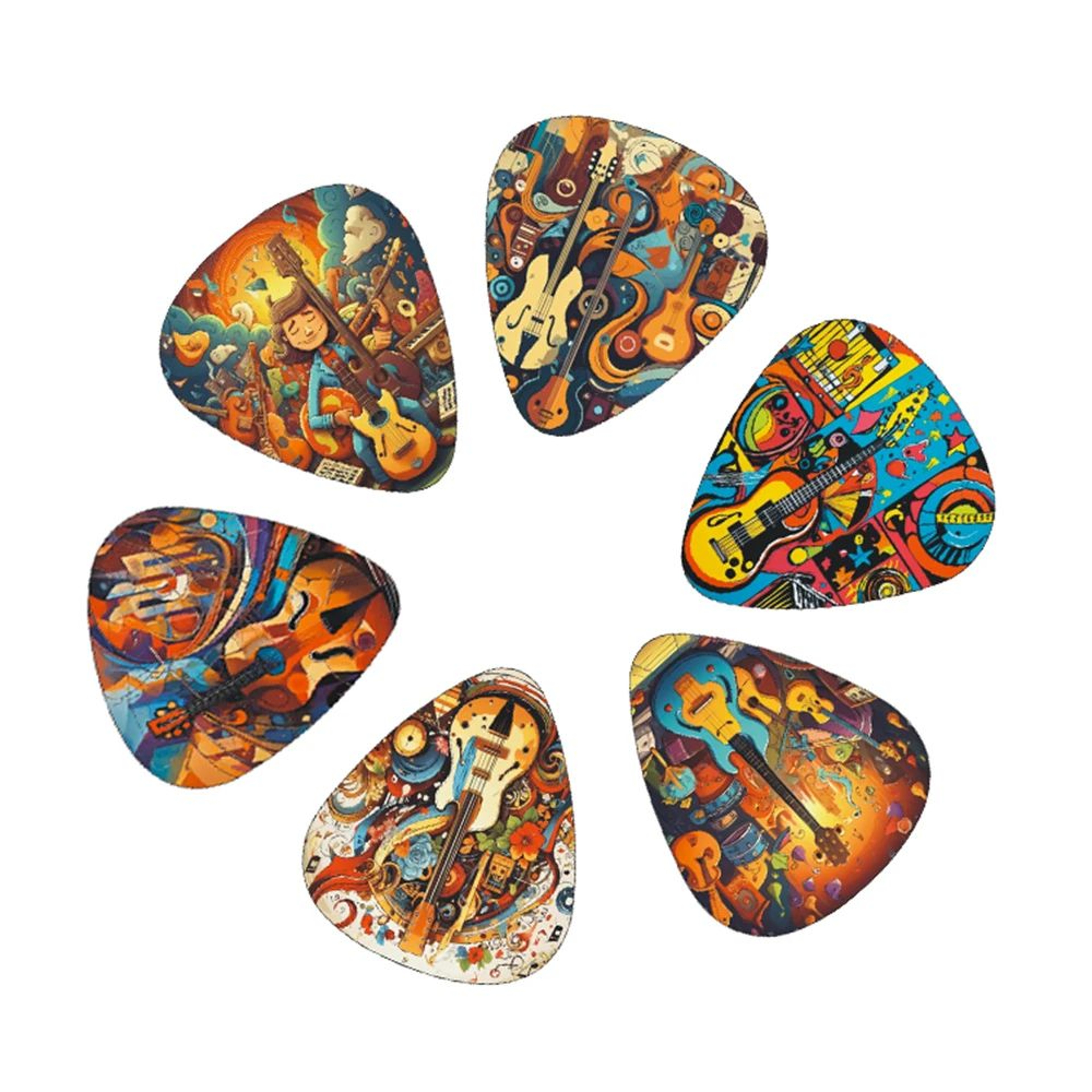 12pcs Set Guitar Paddles  Cartoon Couples Acoustic Guitar Picks  Musical Instrument Accessories Pic 0