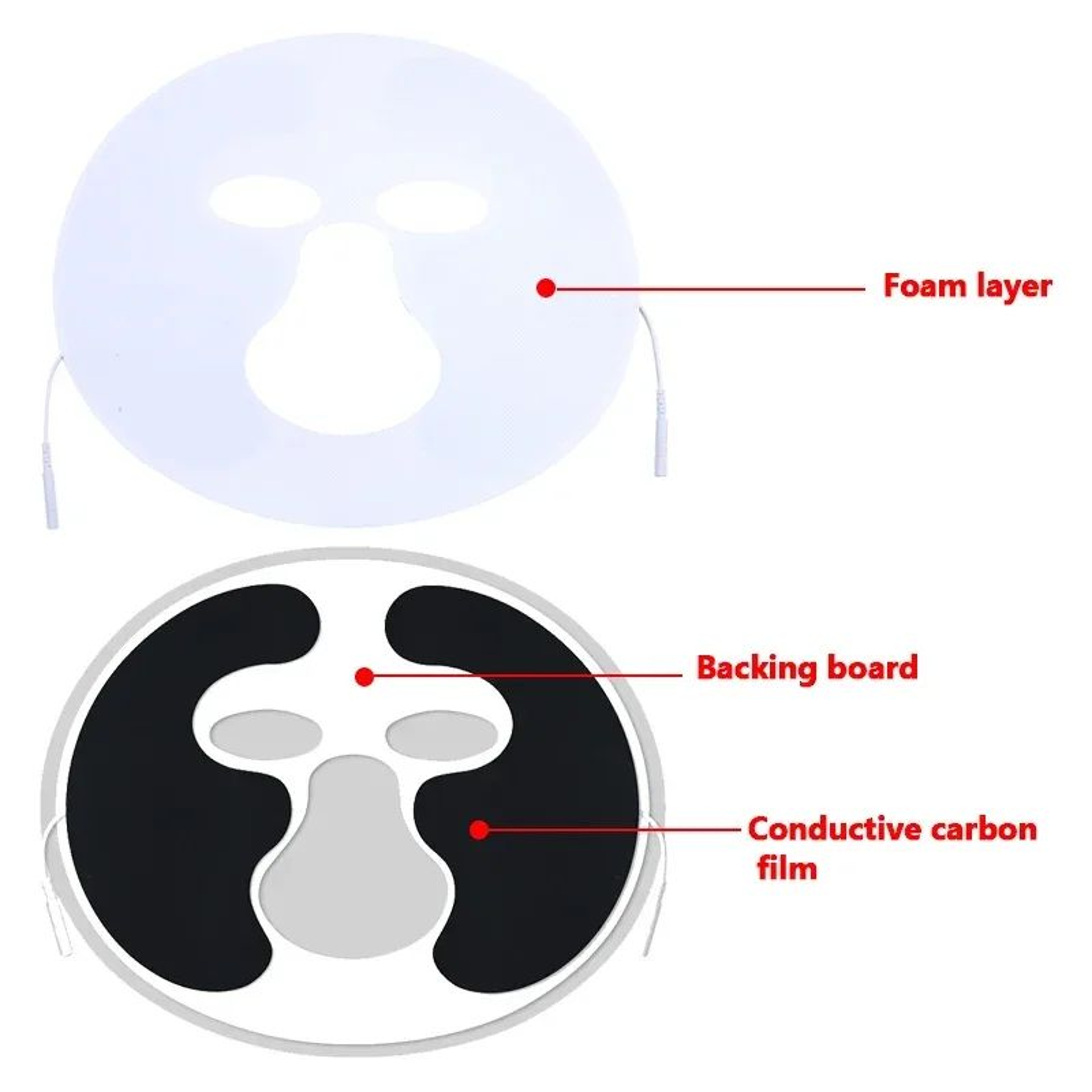Facial Electrode Pads Gel Patch SelfAdhesive Reusable Electrotherapy Pads For Digital Therapy Elect 1