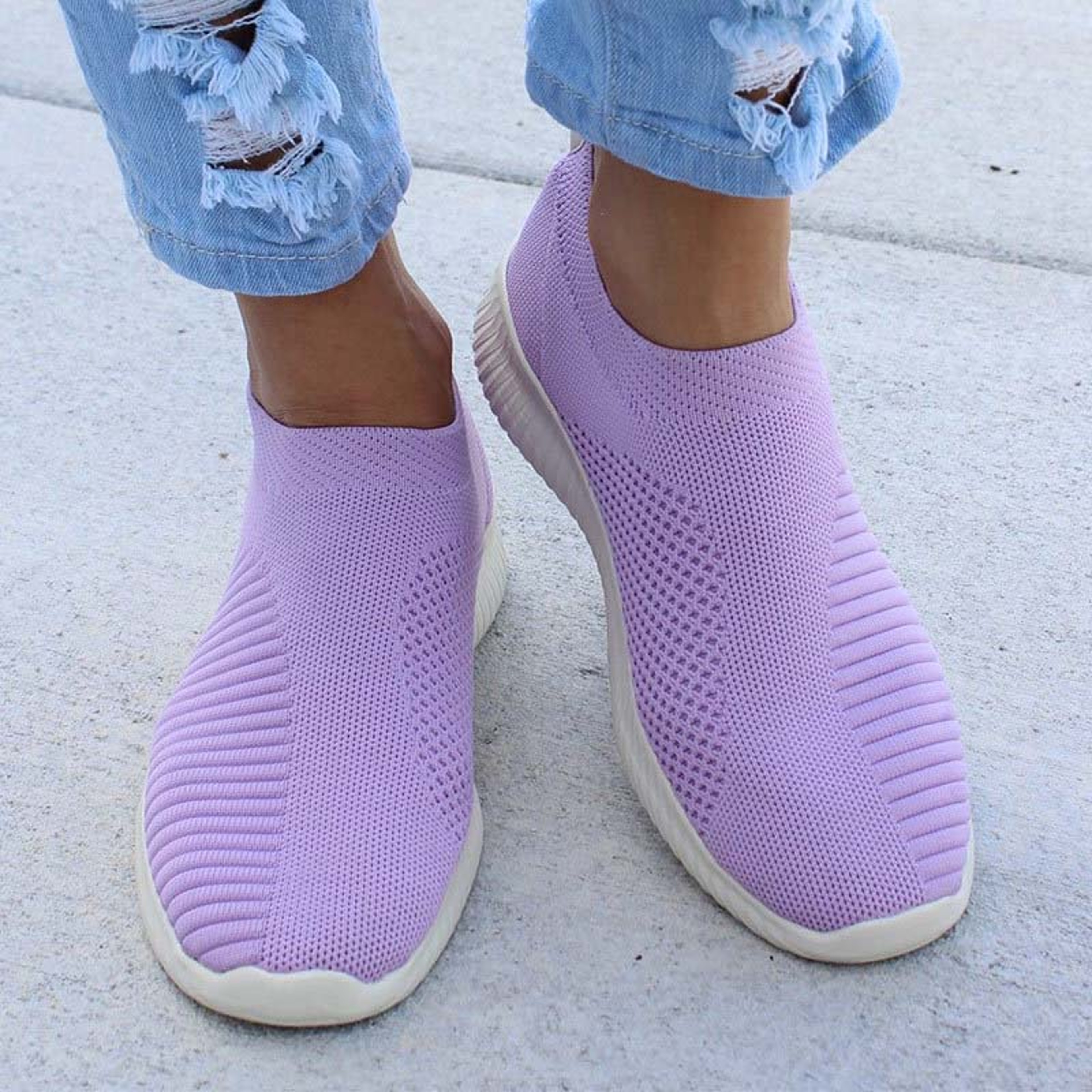 Women Sock Sneakers Slip On Platform Trainers, Sneaker Woman Lightweight Walking Shoes Flats Casual Baskets Comfortable – view 3