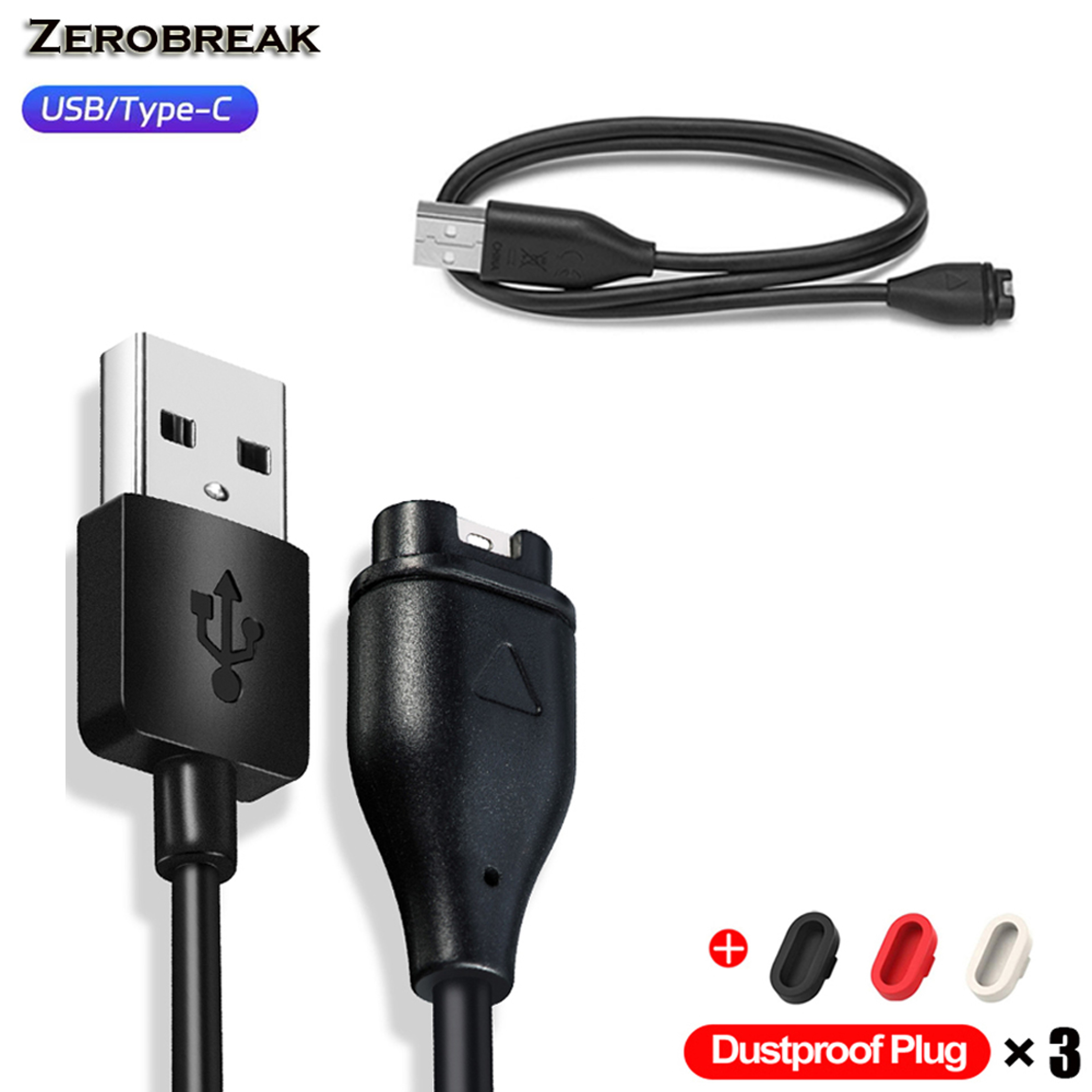 USB Type C Charge Cable Garmin Fenix Vivoactive Venu Series Durable  Dustproof 0
