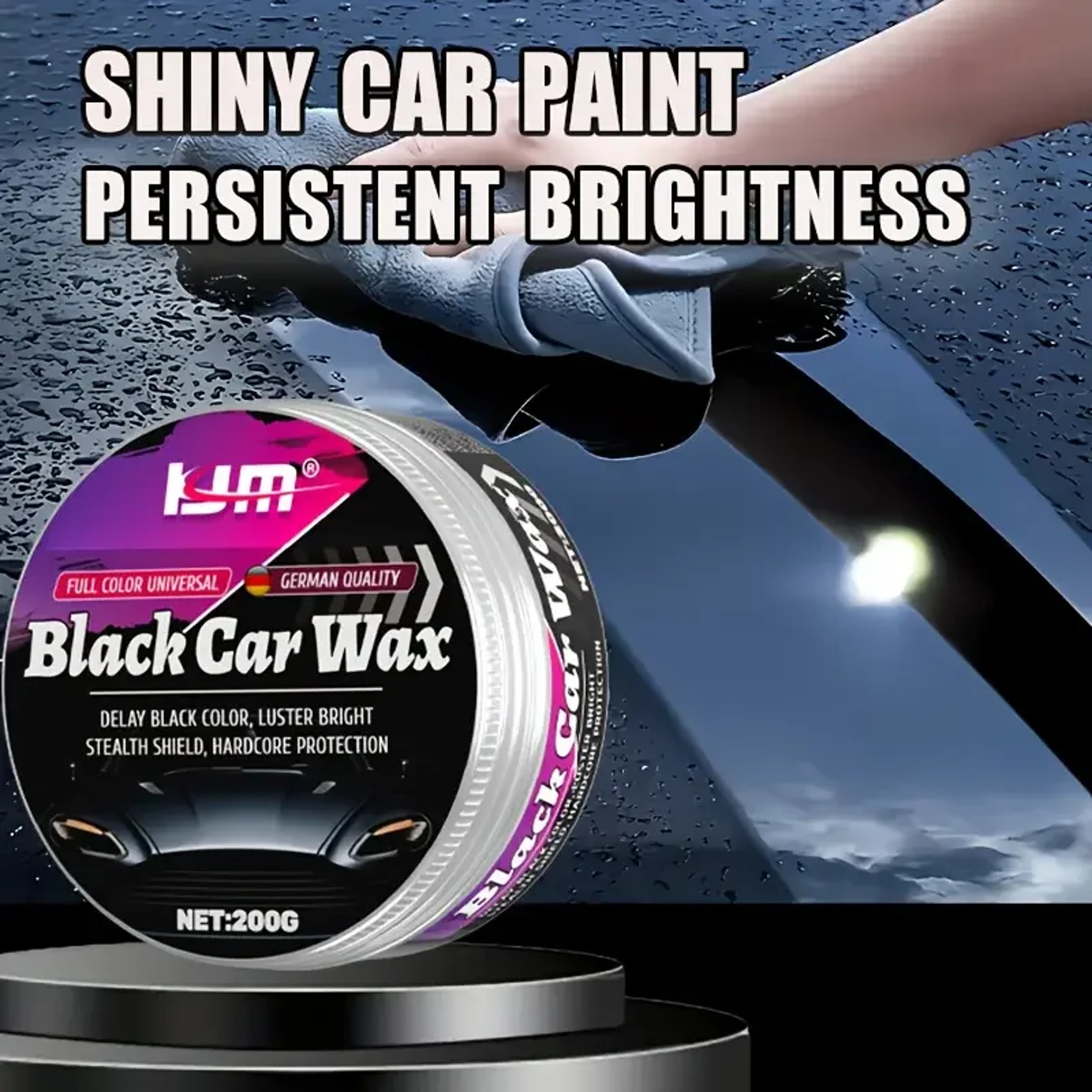 Black Car Crystal Plating Wax Ultimate Mirror Shine  Scratch Repair 2