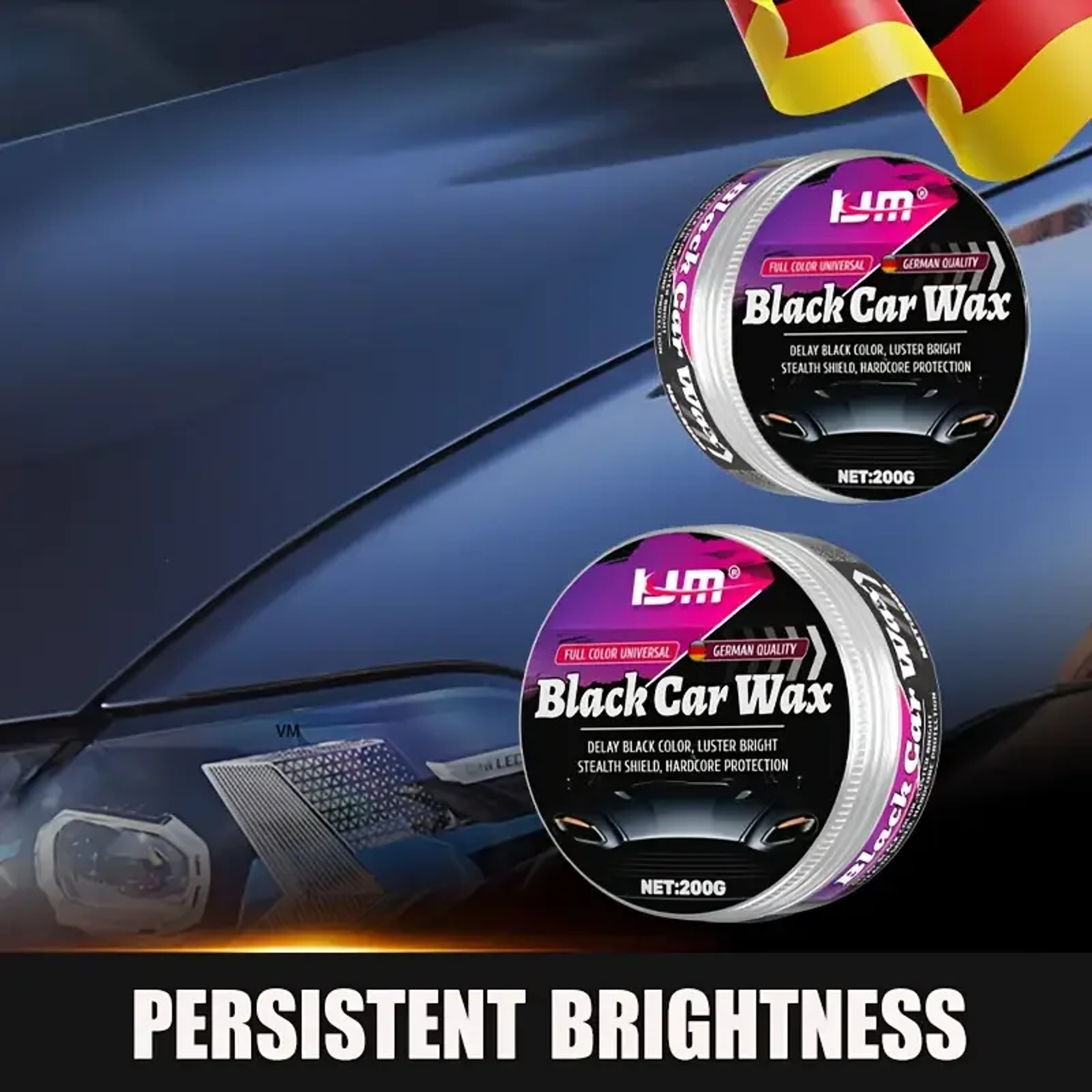 Black Car Crystal Plating Wax Ultimate Mirror Shine  Scratch Repair 3