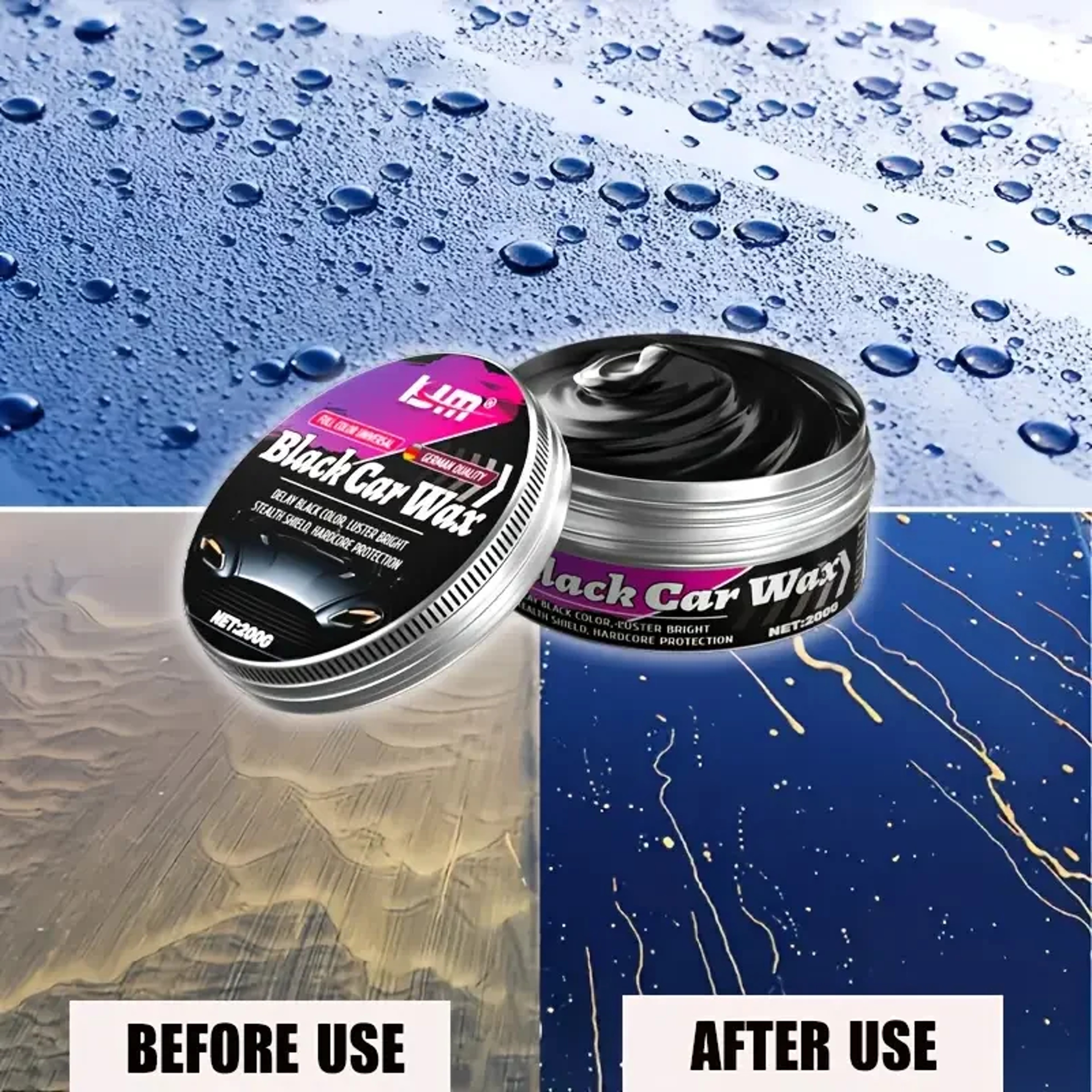 Black Car Crystal Plating Wax Ultimate Mirror Shine  Scratch Repair 4
