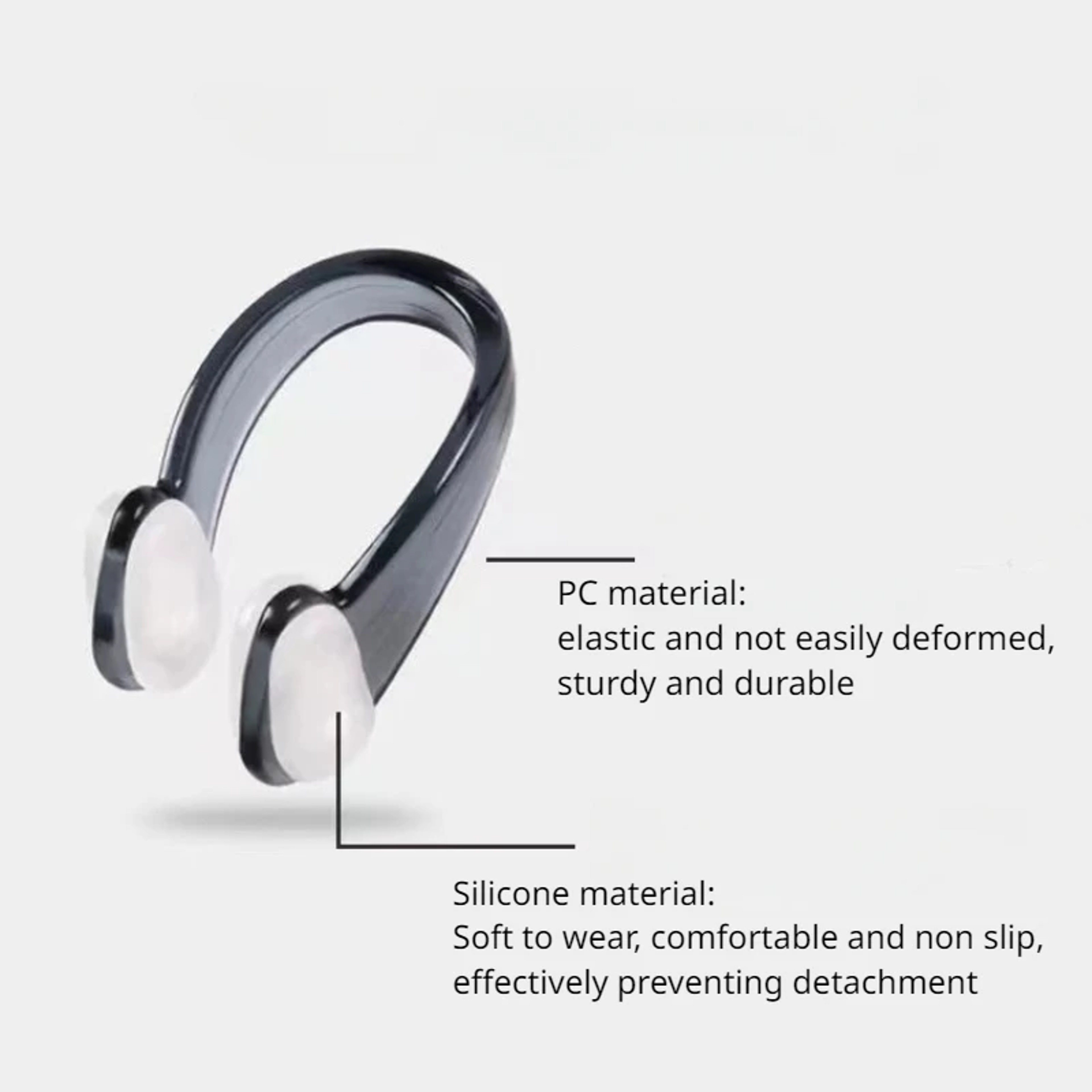 Professional Silicone Swimming Nose Clip and Earplug Set – view 3