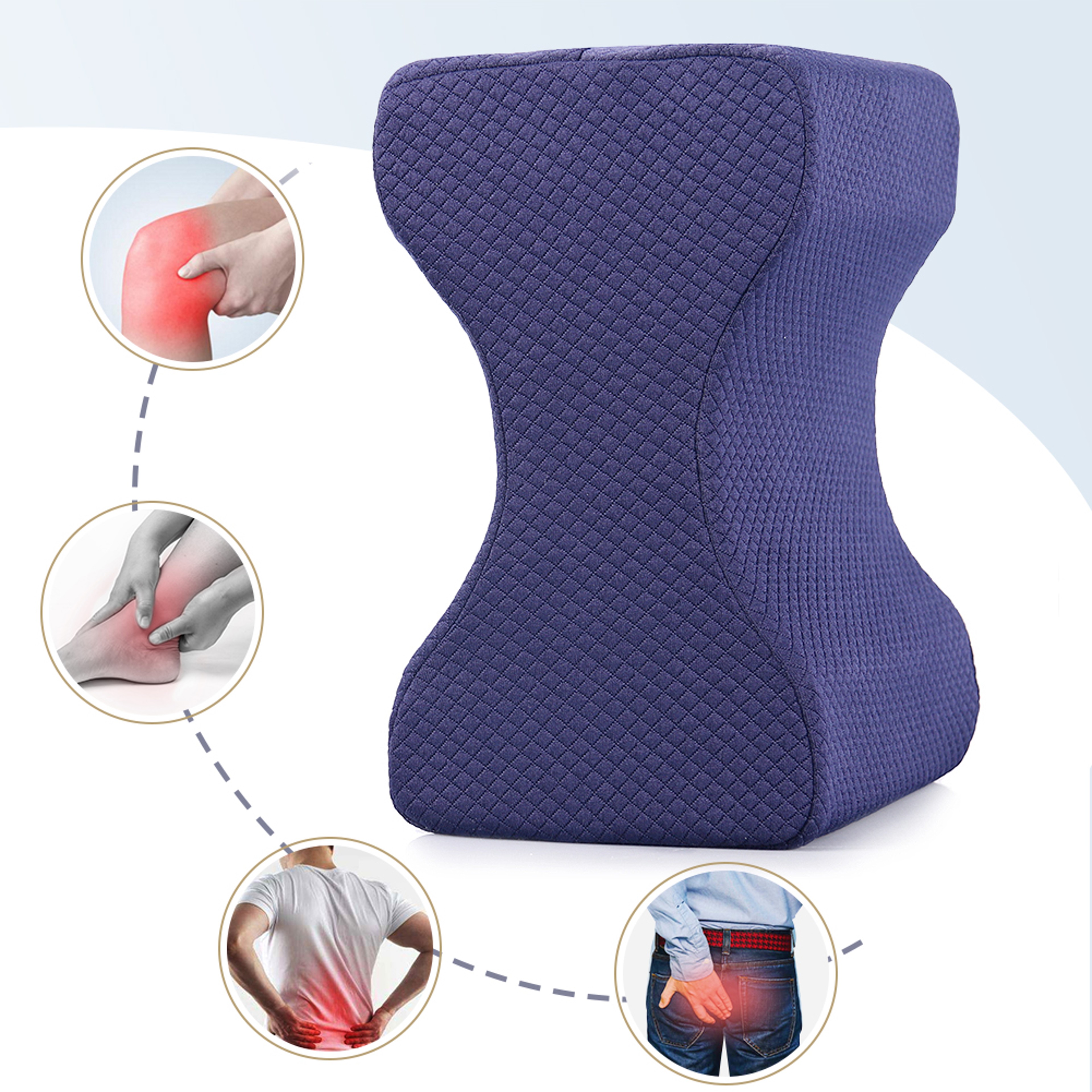 Orthopedic Knee Pillow for Side Sleepers Memory Foam Leg Pillow Support – view 3