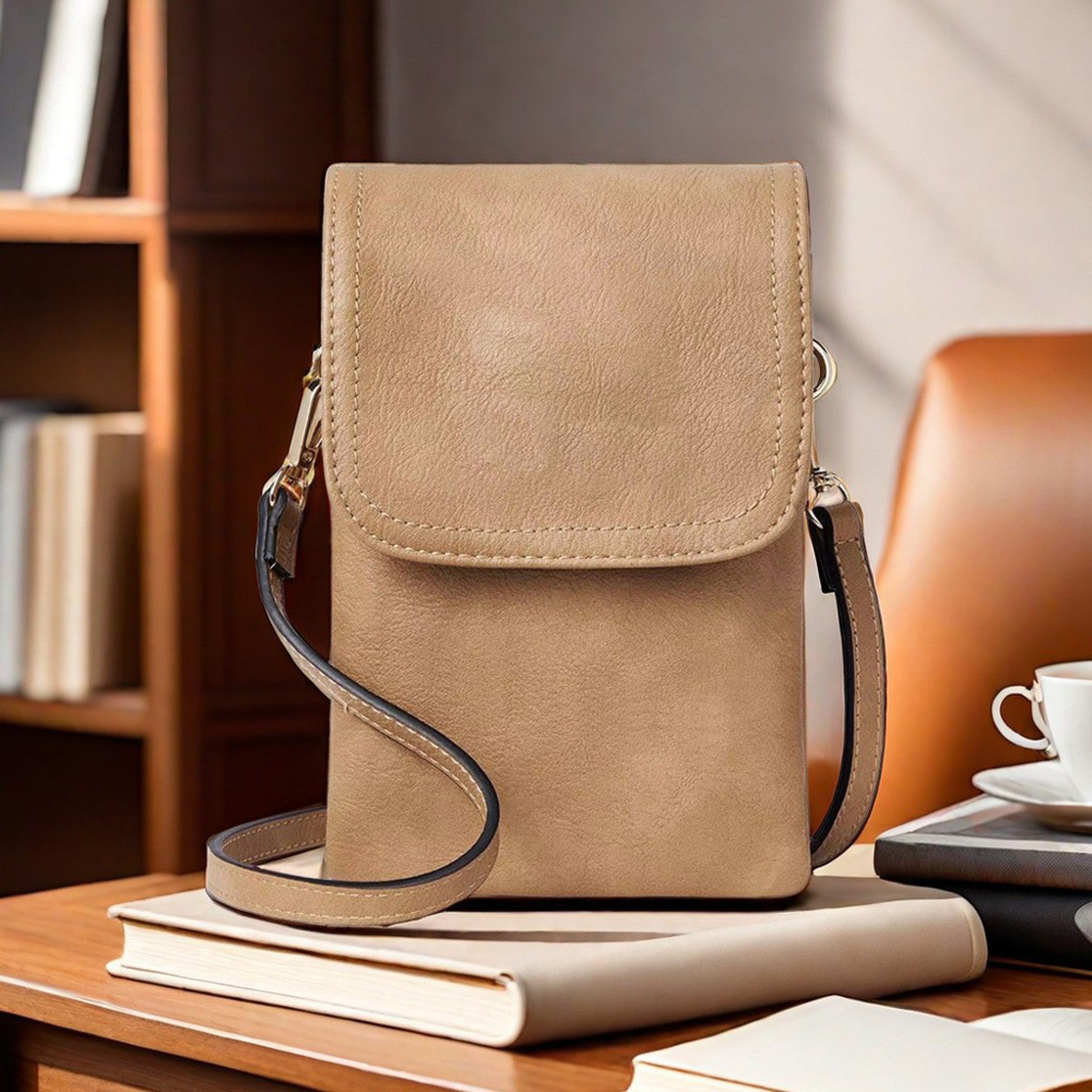 Elegant PU Leather Phone Crossbody Bag For Women Small Crossbody Purse 6
