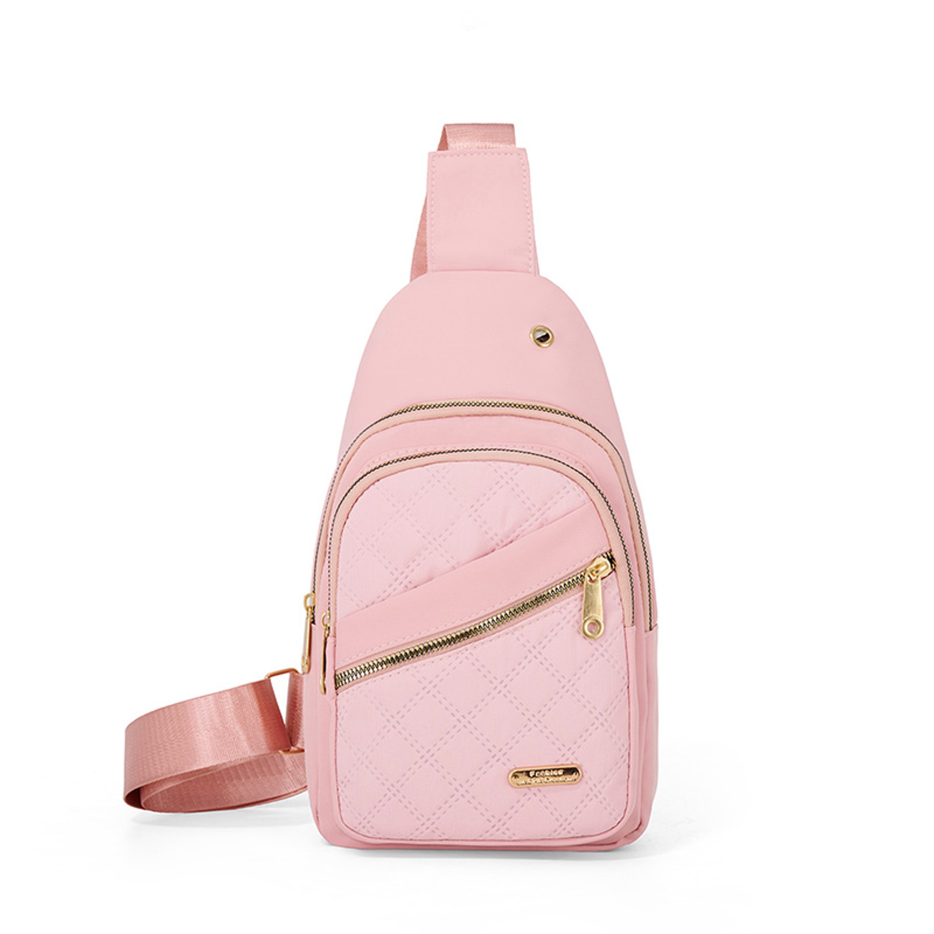 Quilted Crossbody Sling Bag for Women with Earphone Hole – view 11