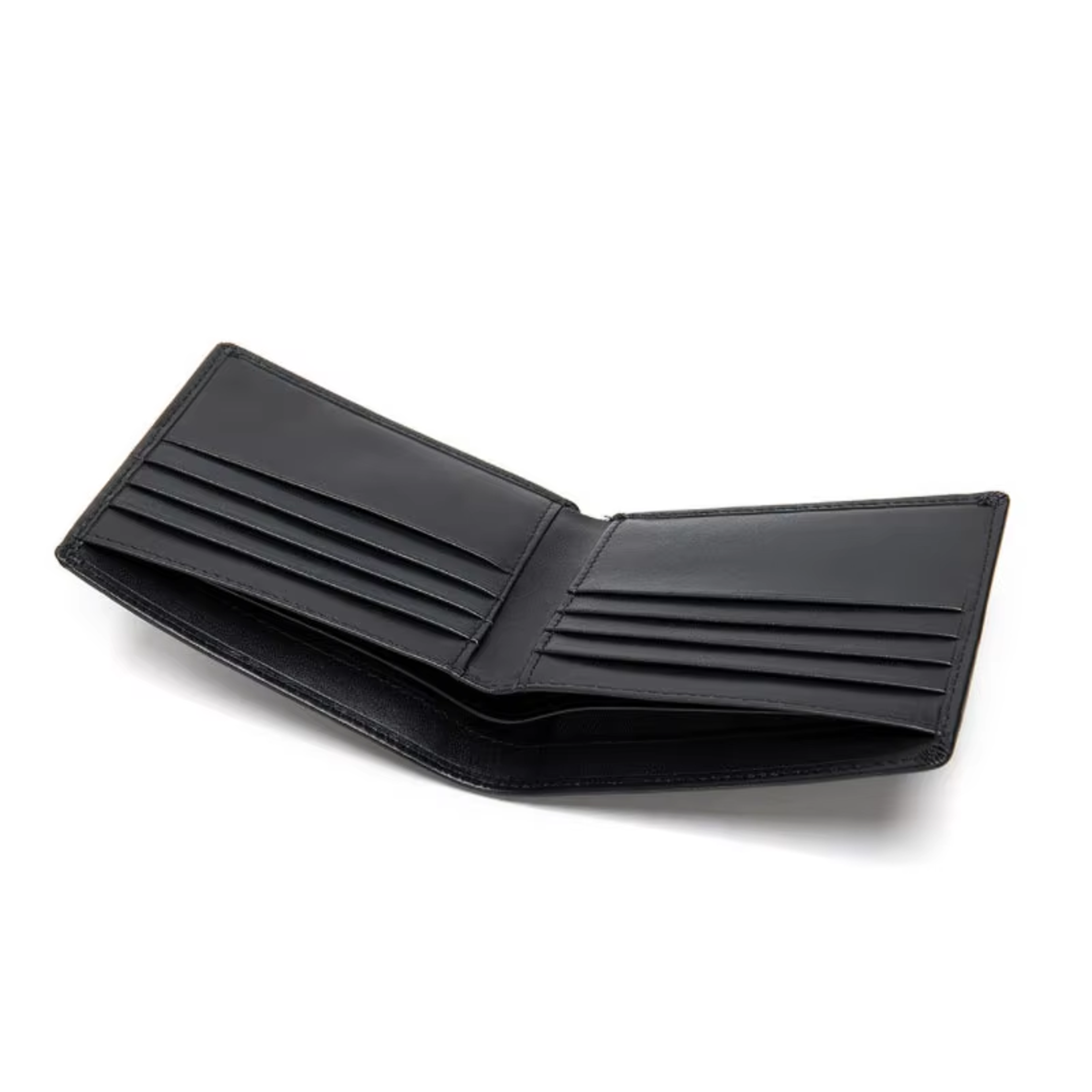 Soft Genuine Leather Wallet for Men Compact Black Cow Leather Card Holder – view 3