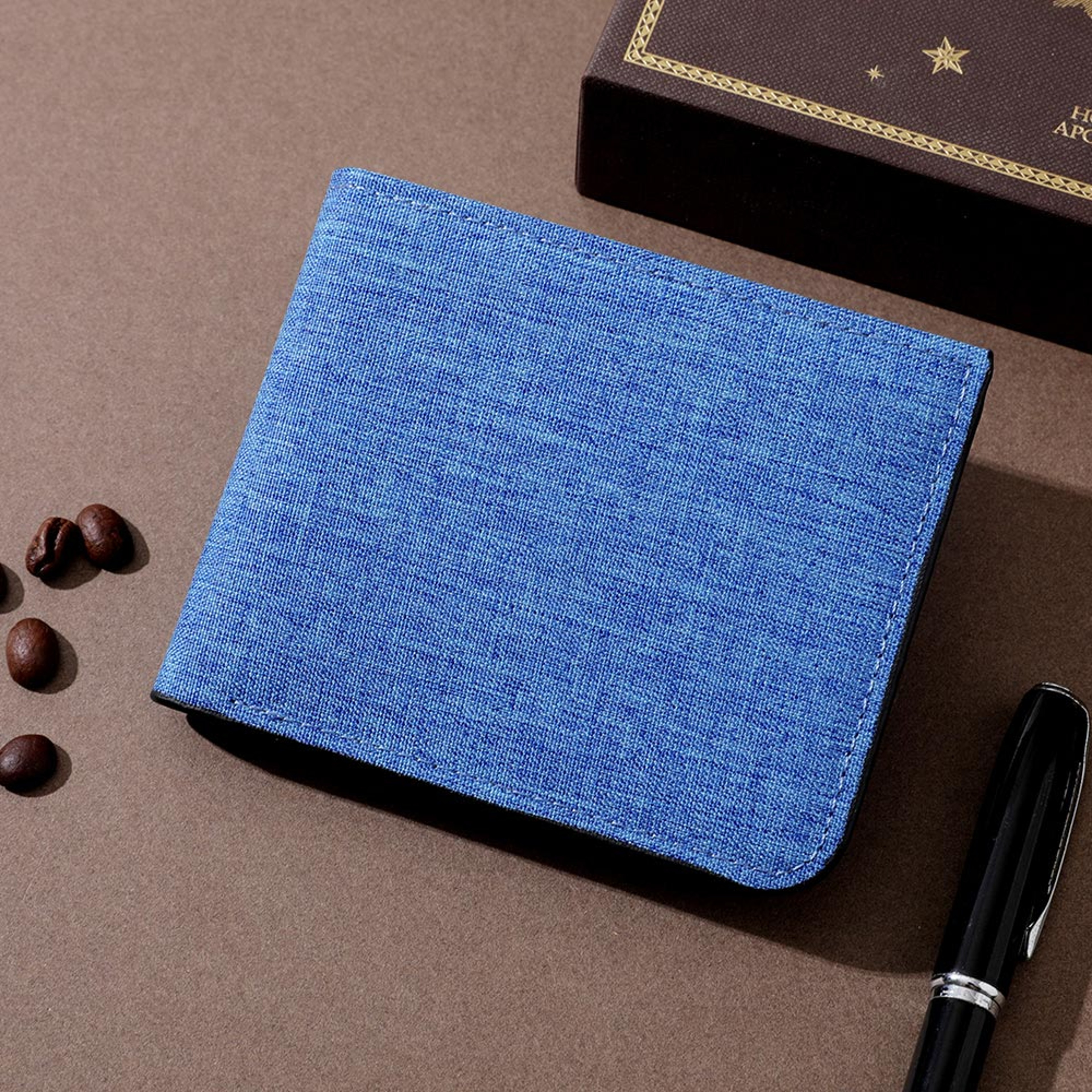 Mens Canvas Bifold Wallet with Photo Card Holder – view 3