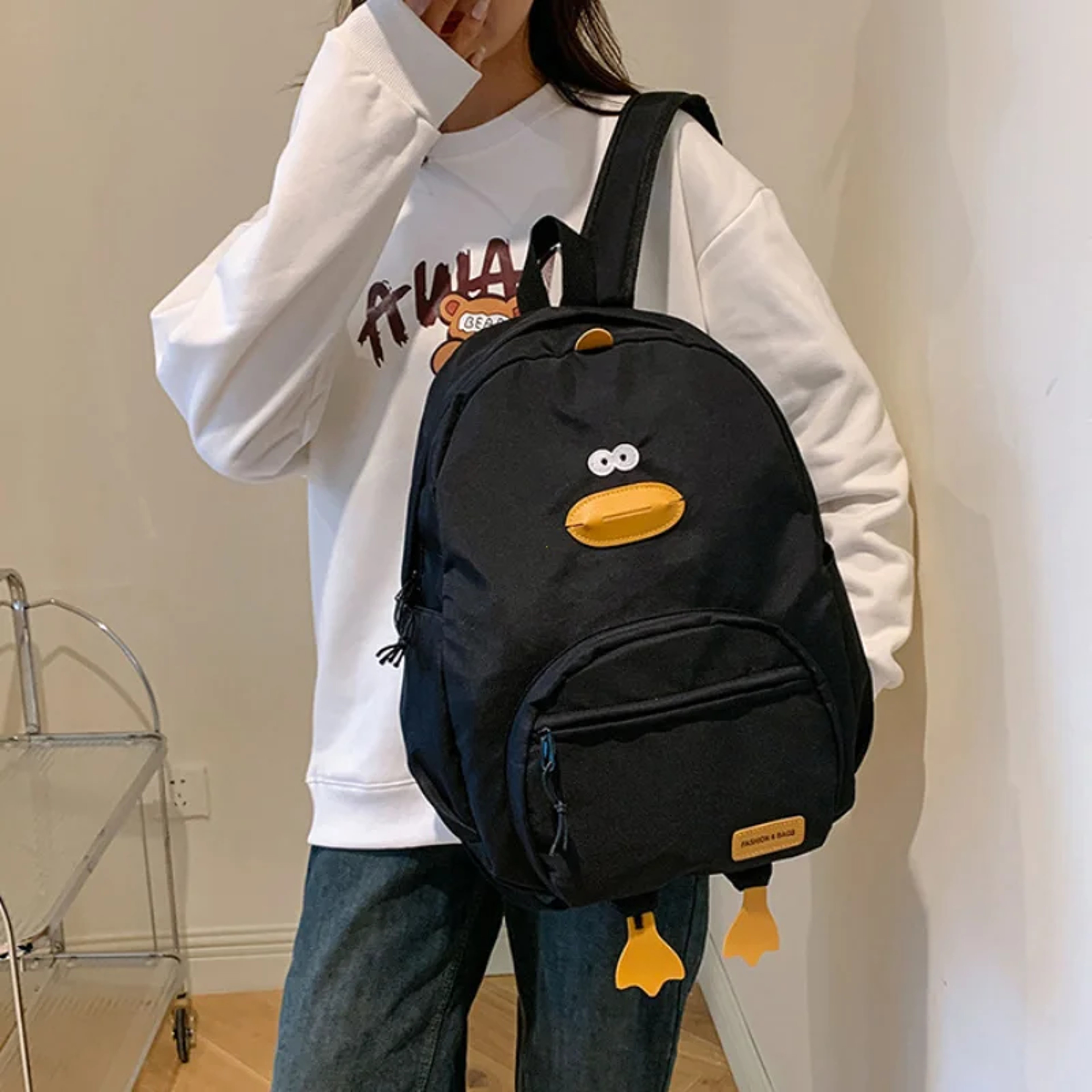 Cute Cartoon Duck Backpack Korean Style Travel School Bag 1