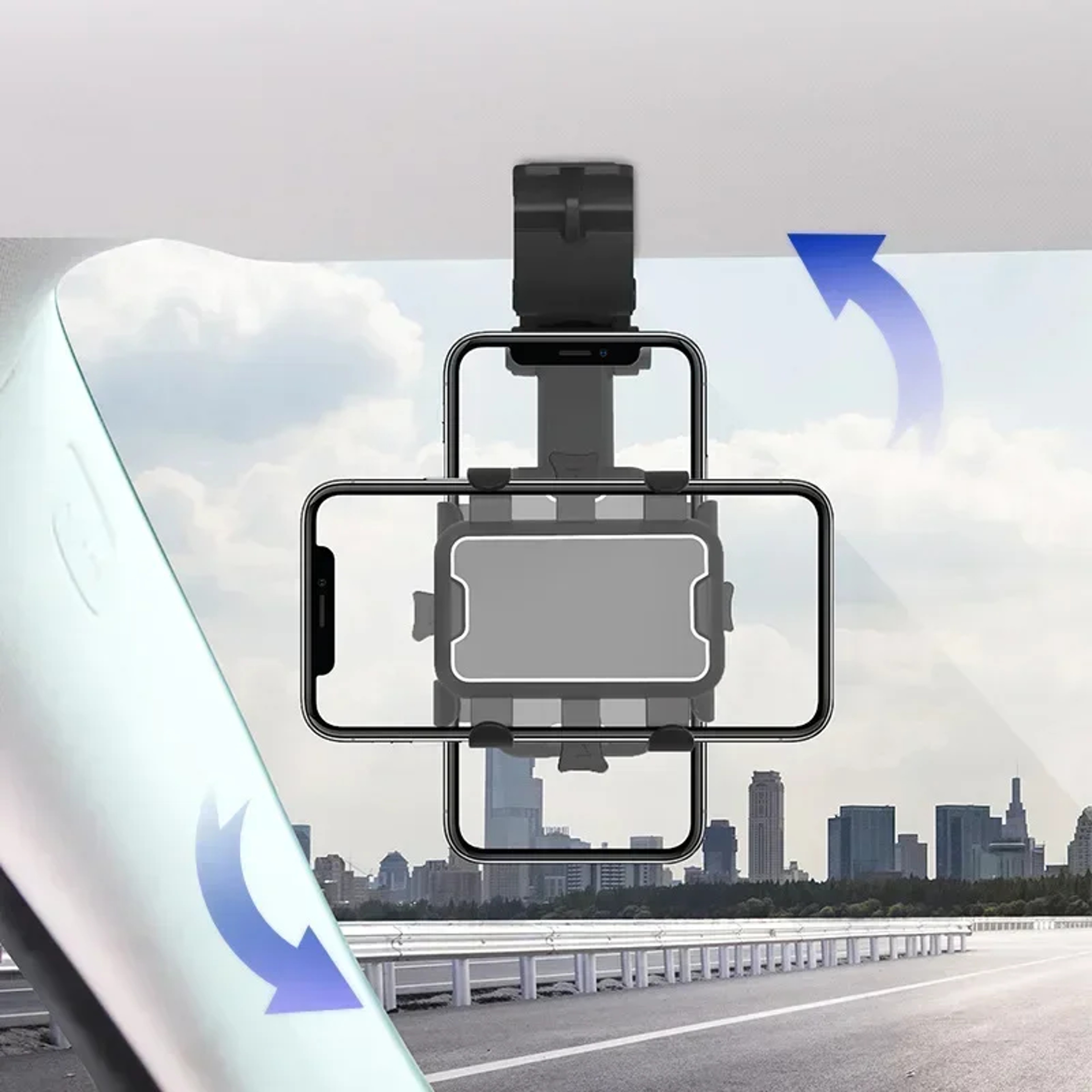 Universal Sun Visor Car Phone Mount Clip For Hands Free Navigation 2
