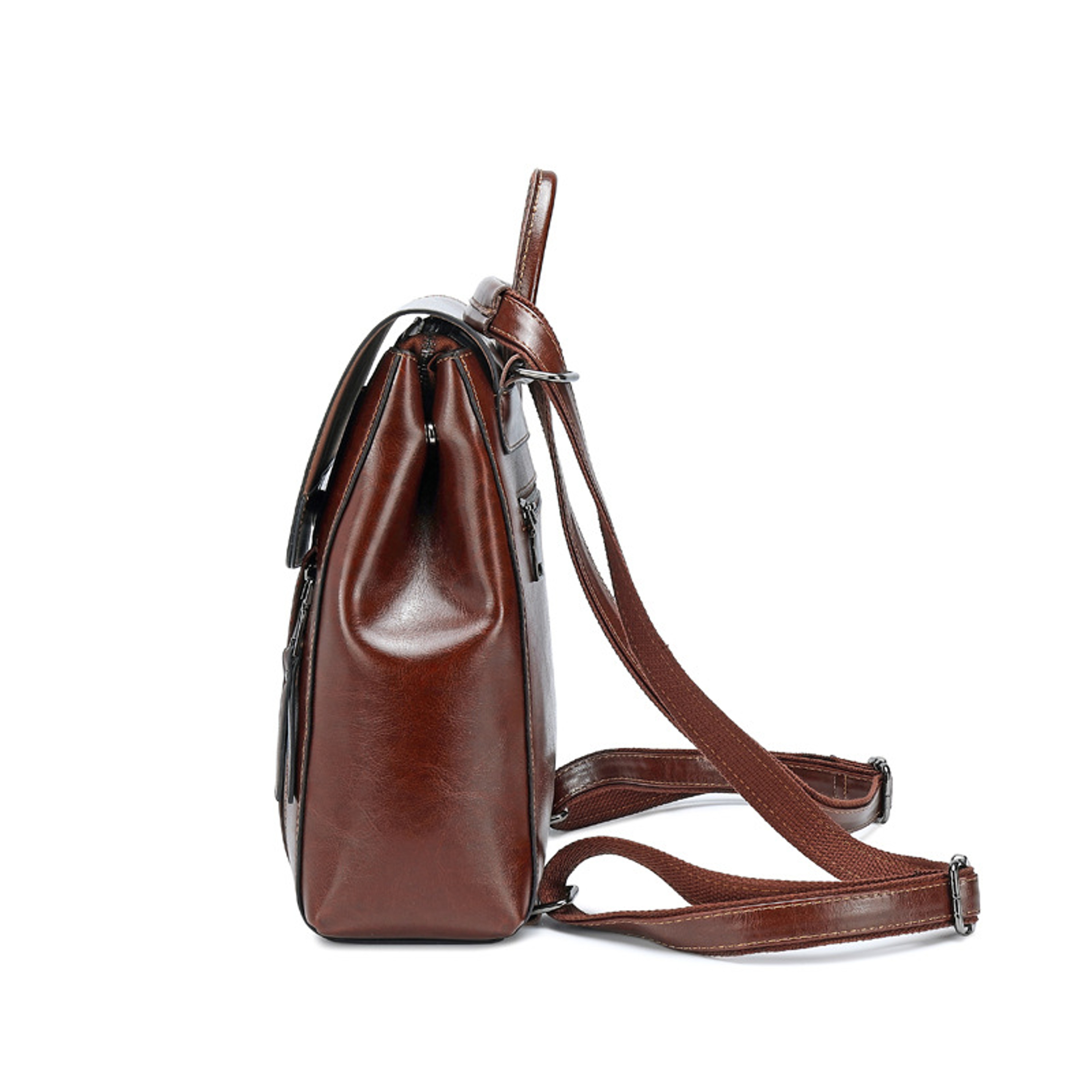 Genuine Leather Womens Backpack Crossbody Shoulder Bag Laptop Rucksack For School  Travel 2