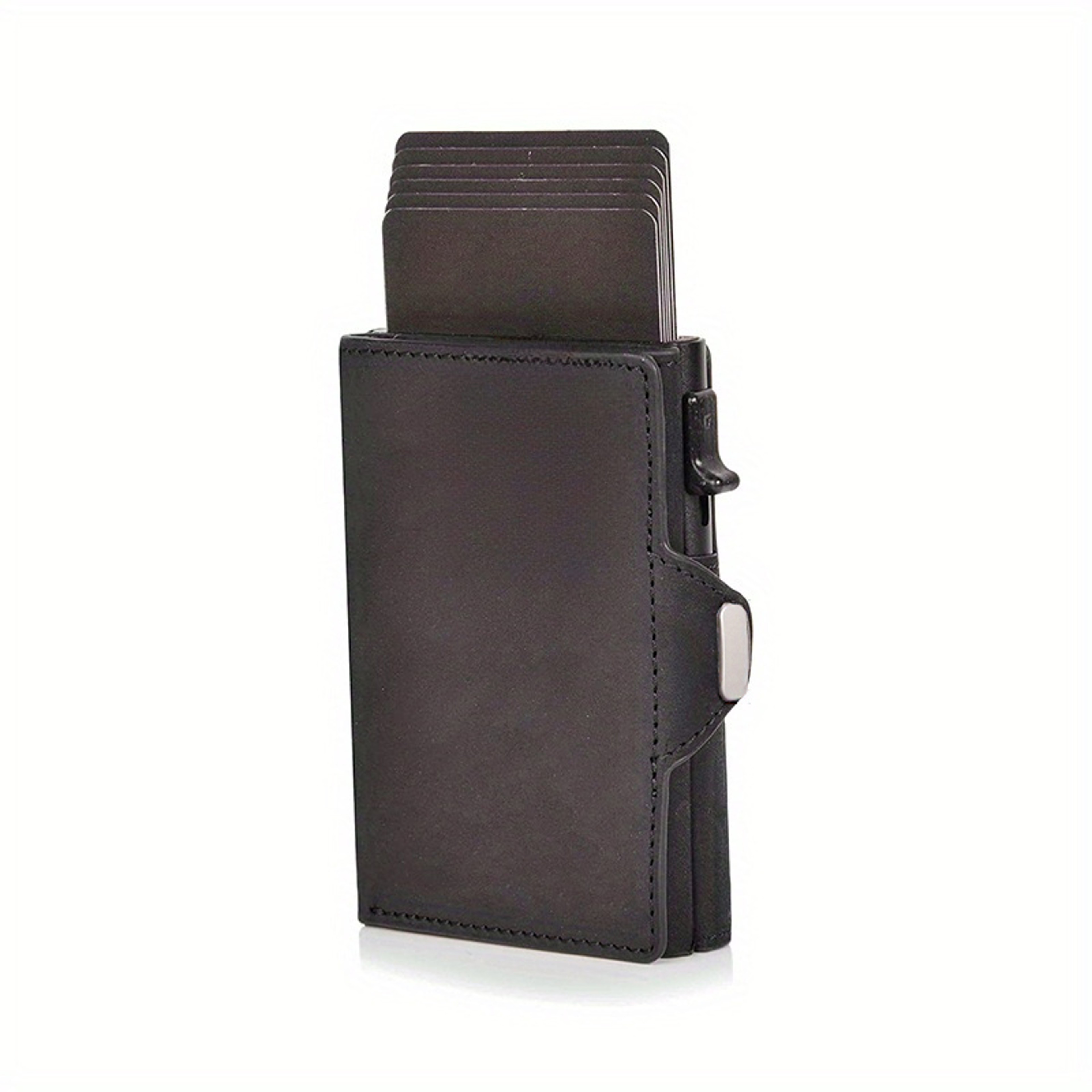 Pop Up RFID Protection Genuine Leather Wallet For Men  Women With Compartment For Notes And Coins 5