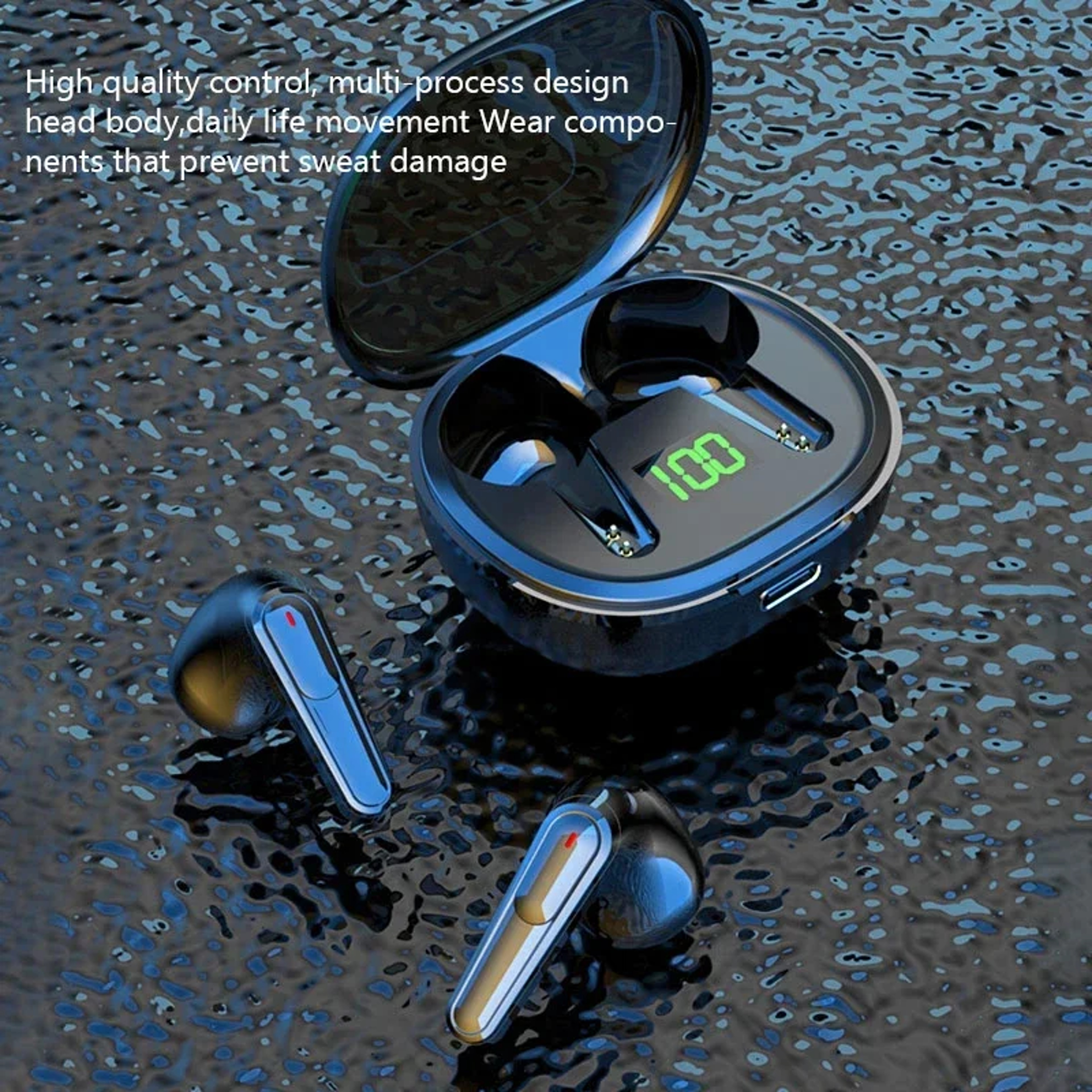 ApexAudio TWS Wireless Headphones with Smart LED Display and Built in Microphone – view 5