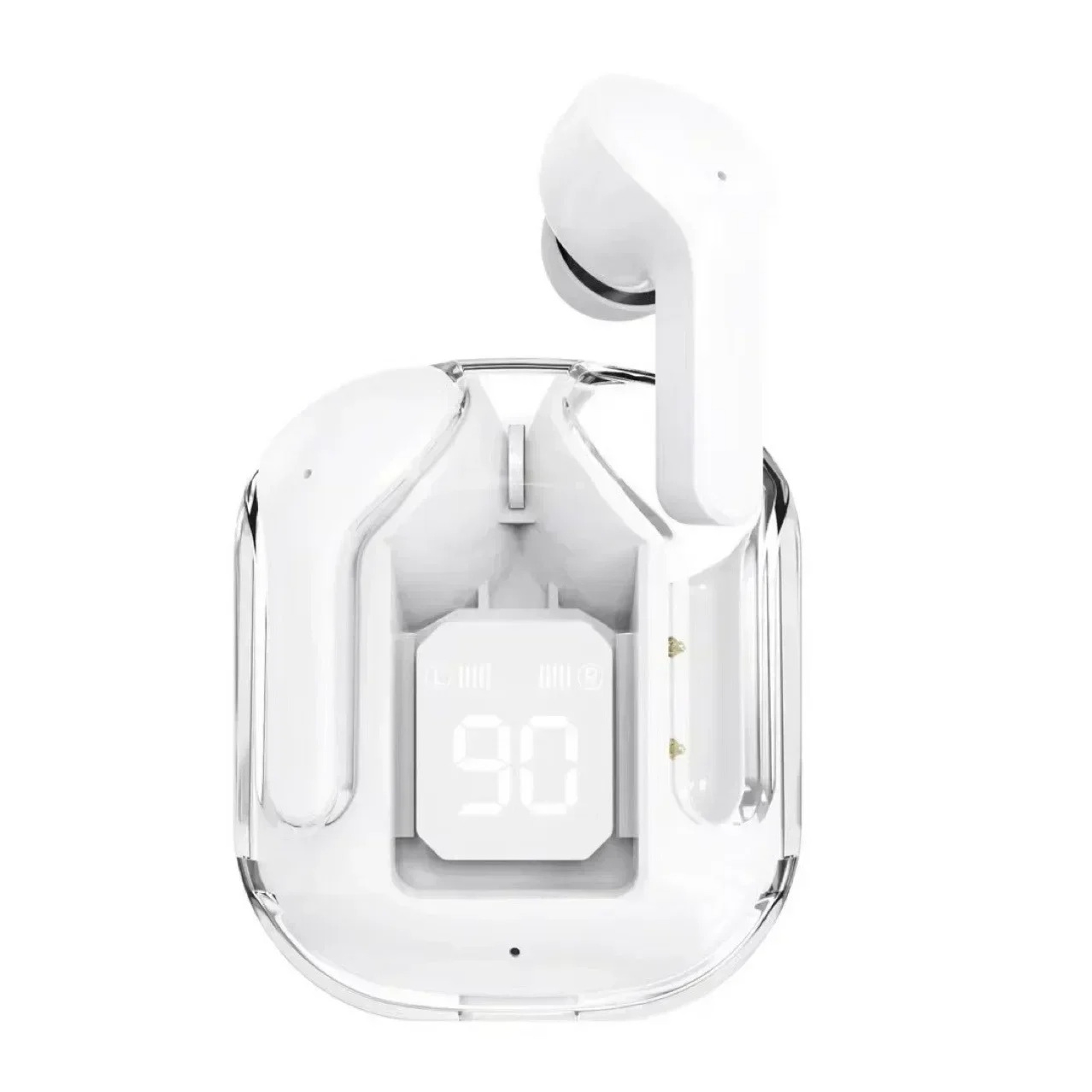 CrystalClear Pro Transparent Bluetooth Earphones With LED Power Display Earbuds  Rich HIFI Stereo S 8