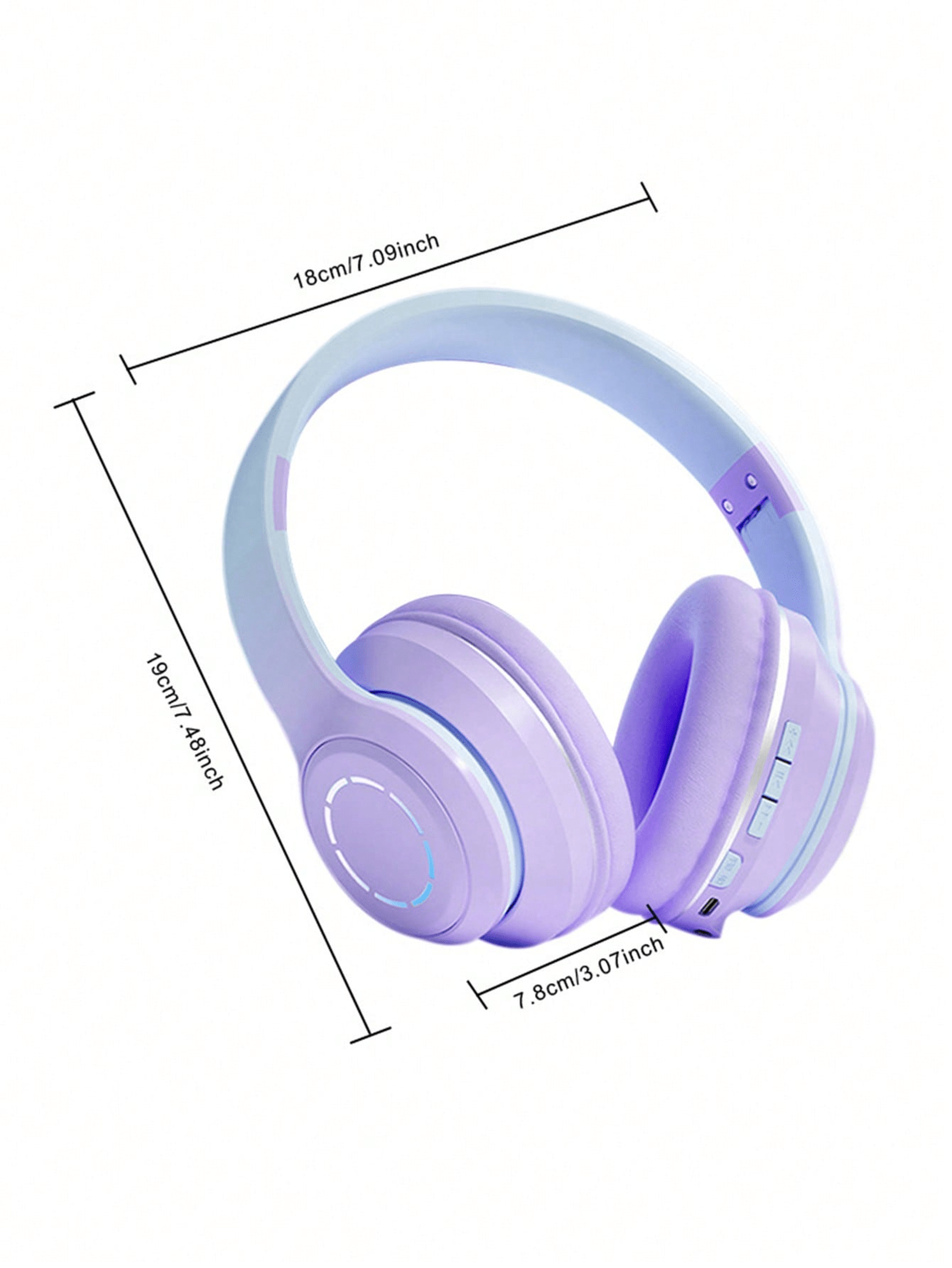 Wireless Gradient RGB Gaming Headphones With Noise Cancellation  Long Battery 4