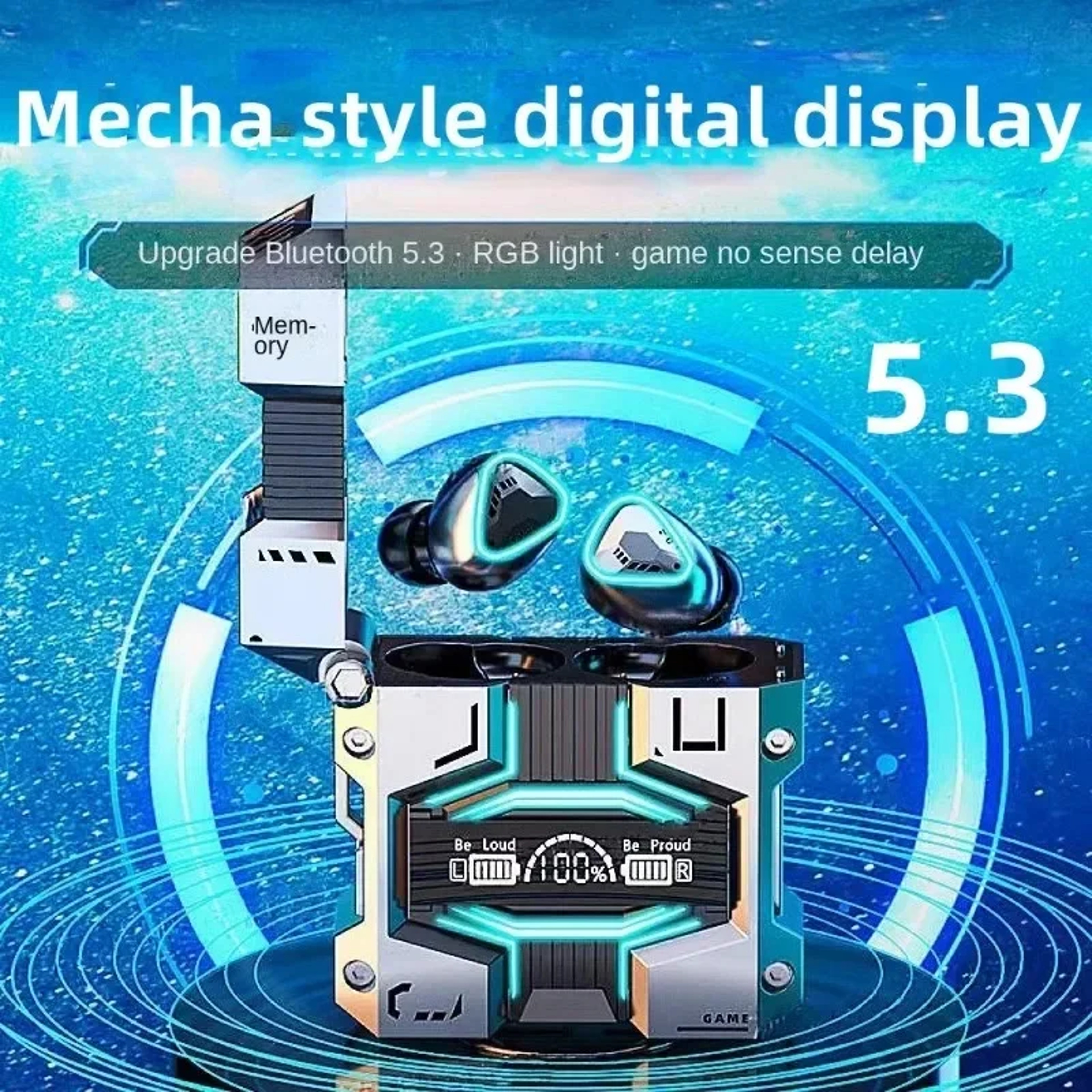 Bluetooth TWS Wireless Earbuds With Noise Cancelling Mic – view 2