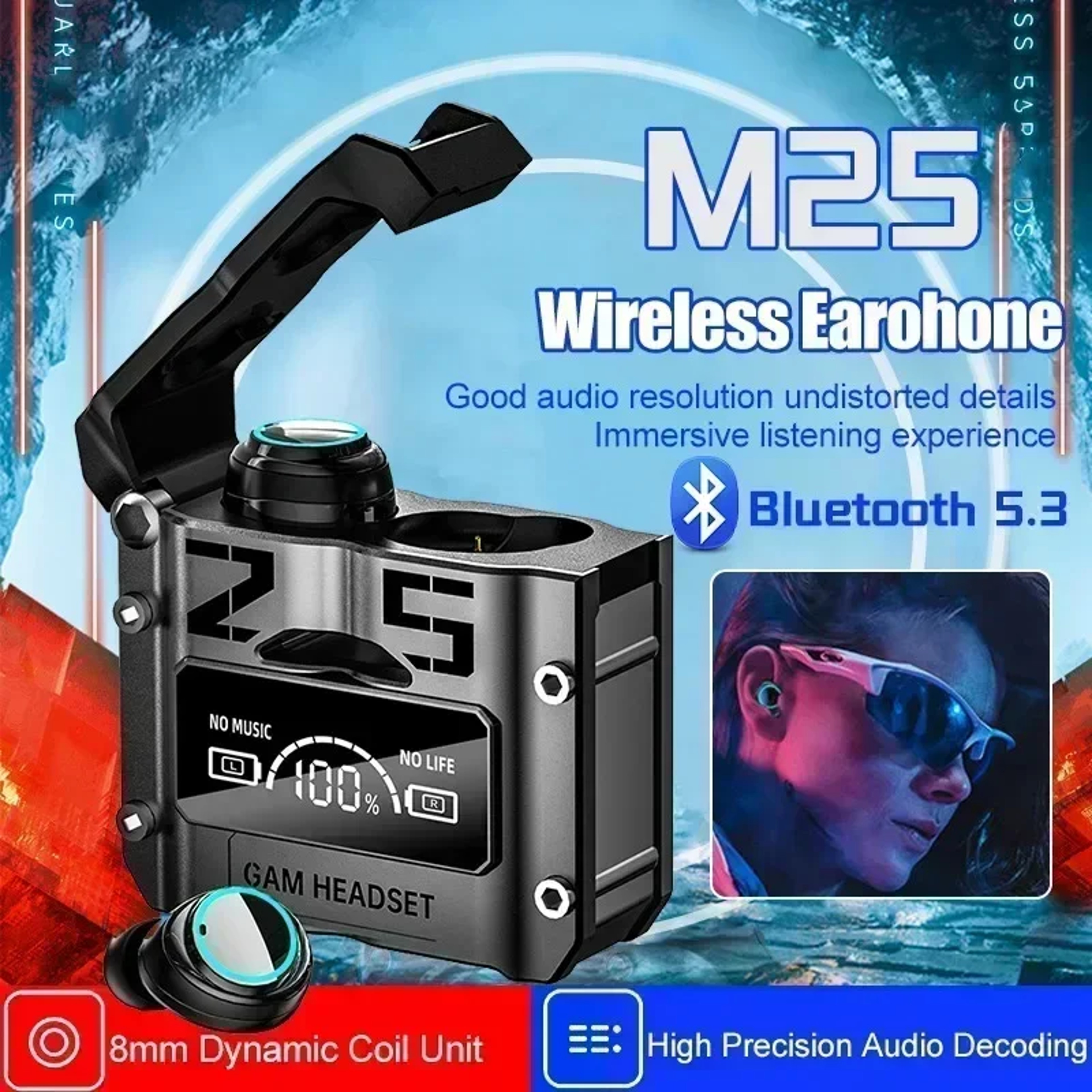 LED Display TWS Wireless Earbuds with Touch Control Stereo Sound – view 3
