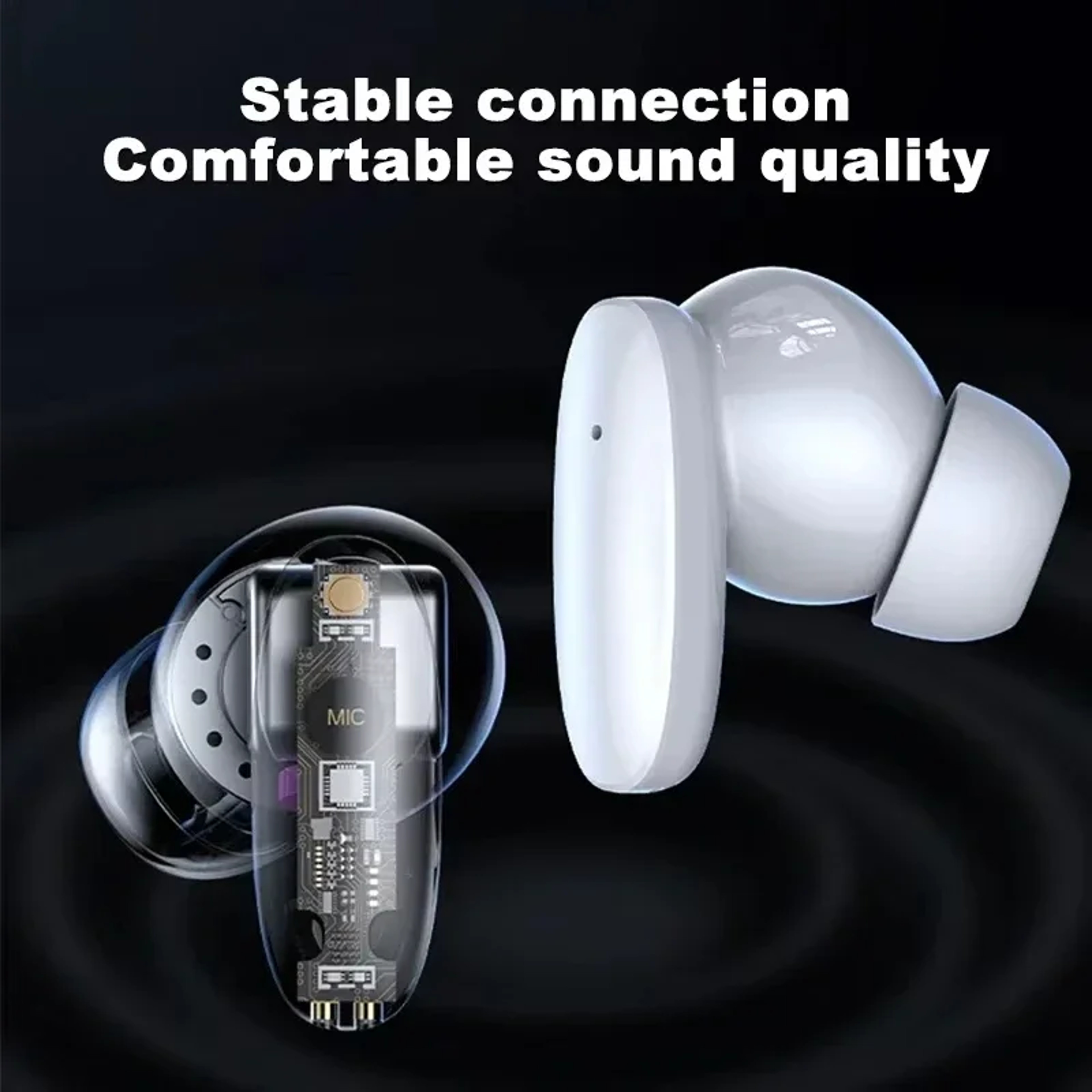 Mini In Ear Wireless Bluetooth Earphones with Noise Reduction for Sports and Calls – view 3