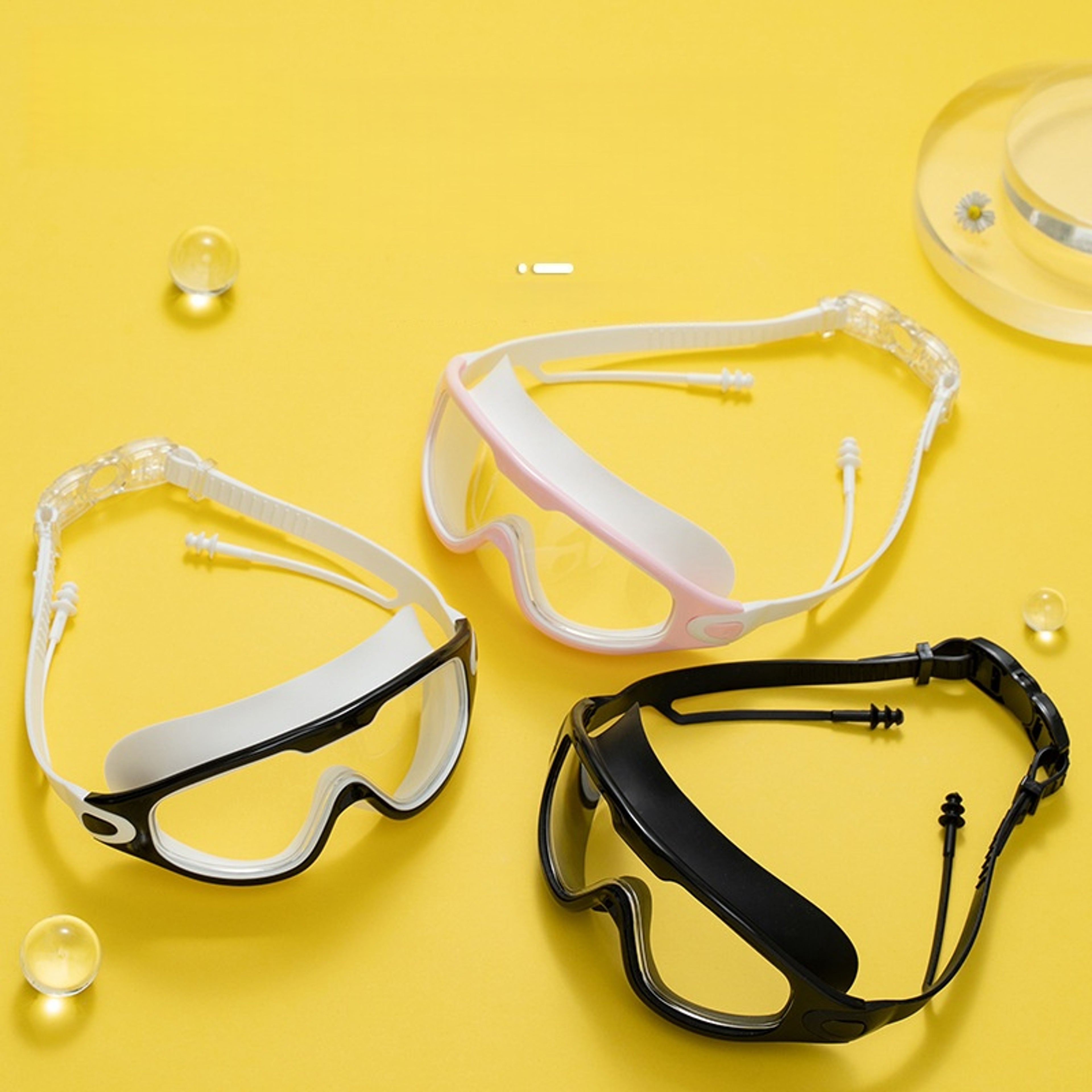 Adult Anti Fog Swimming Goggles With Waterproof Mirrored Large Frame 3