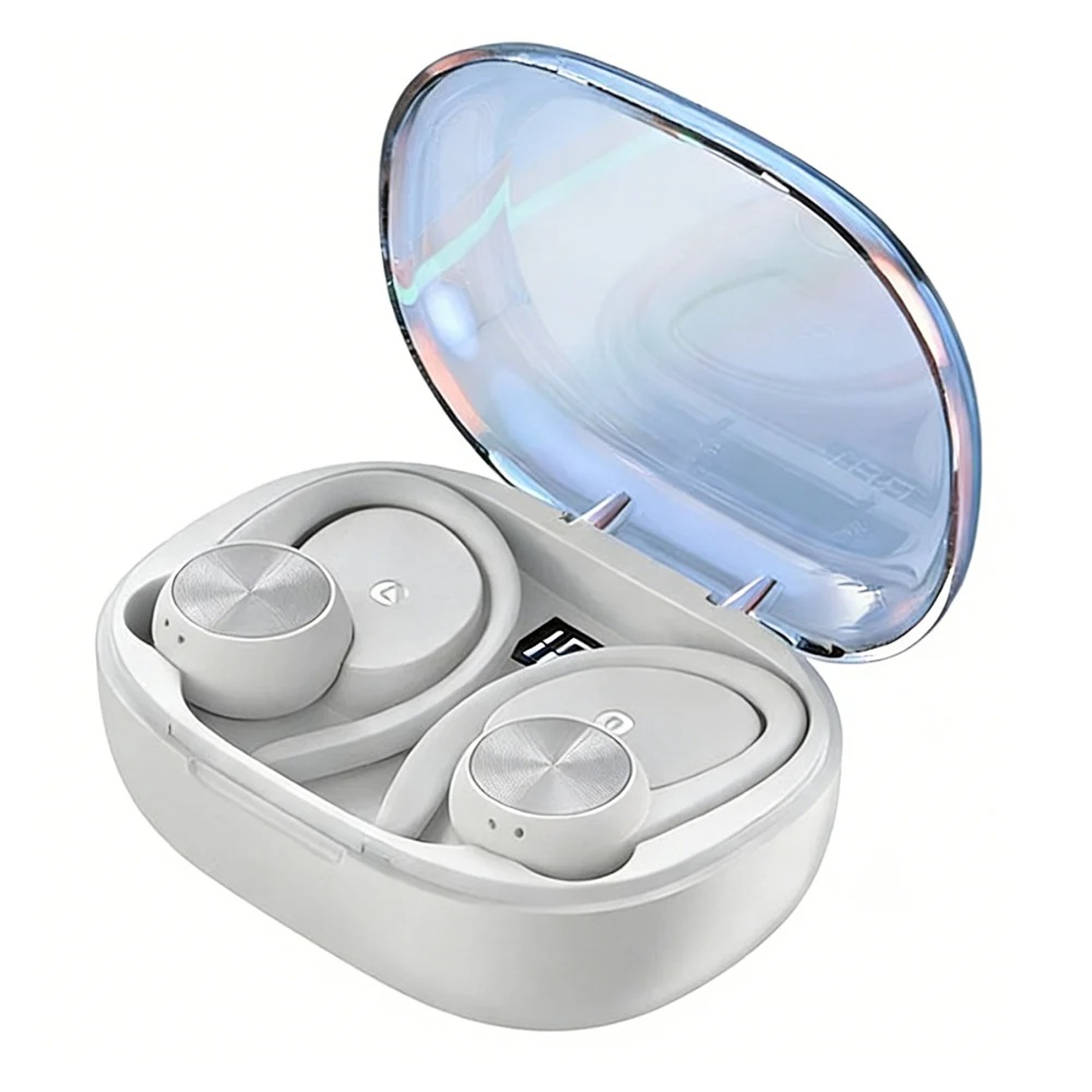 Waterproof Ear Hook Wireless Earbuds With LED Display For Sports 5