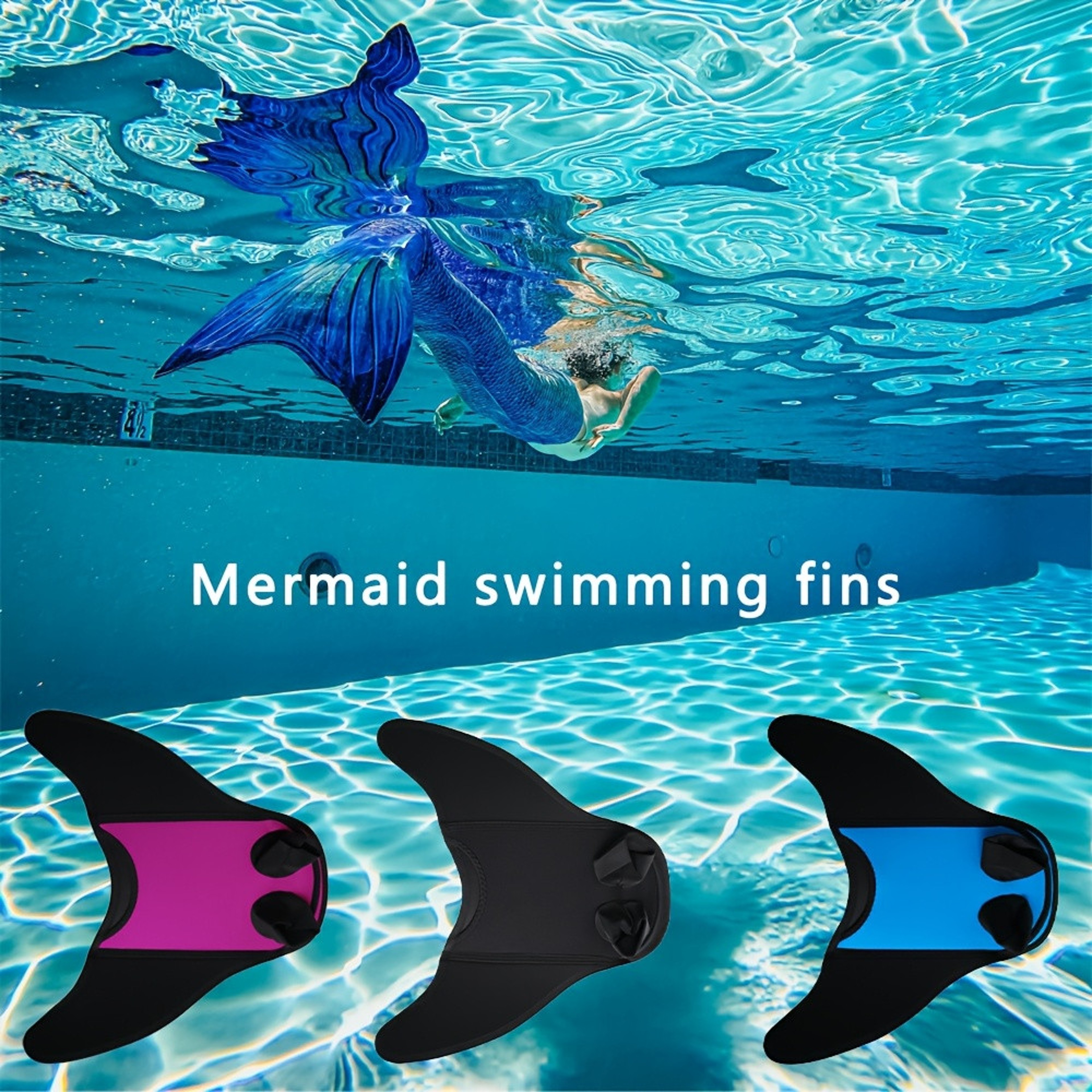 Mermaid Monofin Swim Fins For Kids Fun Water Adventures And Swimming Practice 5