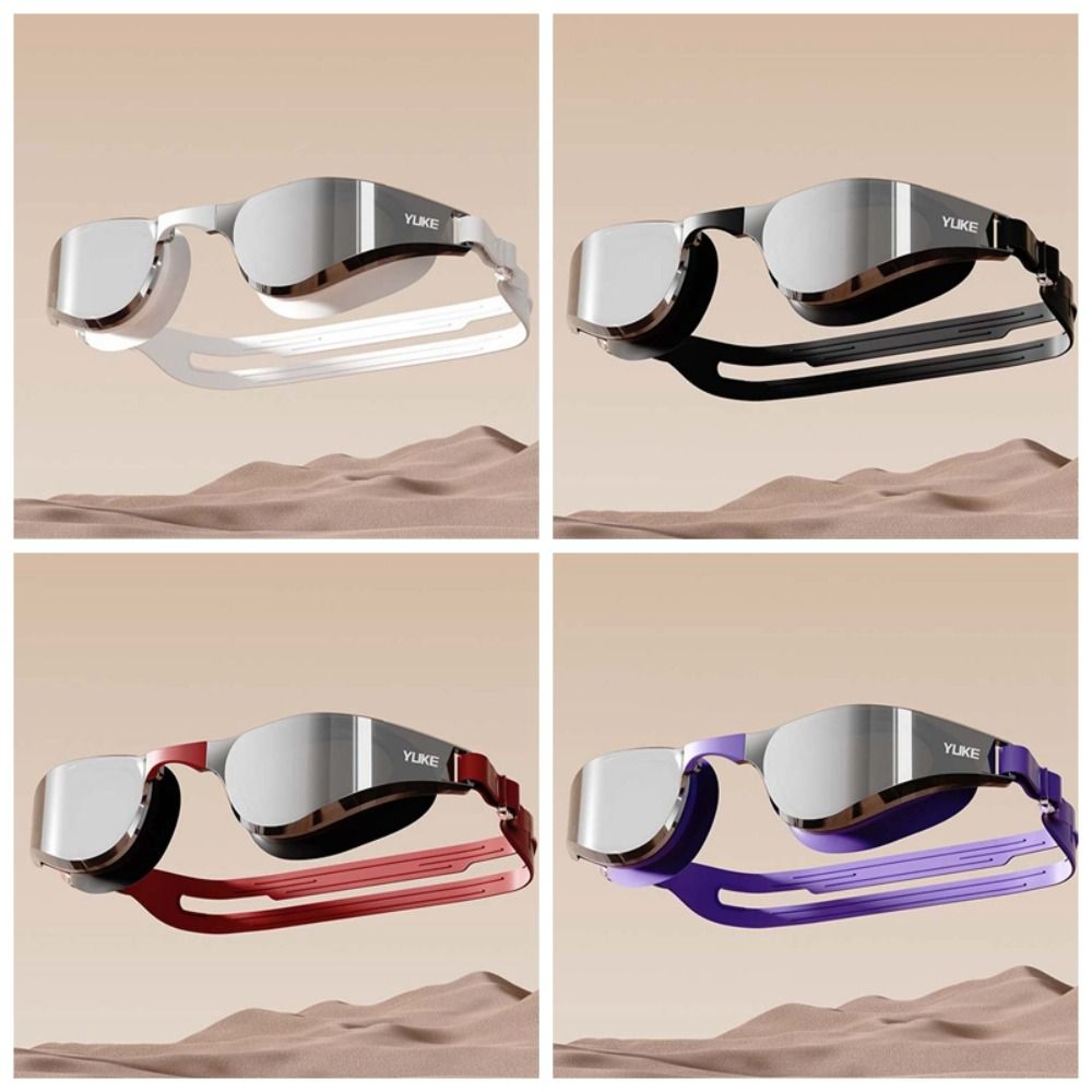 Fit Waterproof Swimming Goggles With Anti Fog UV Protection Nosepiece 3