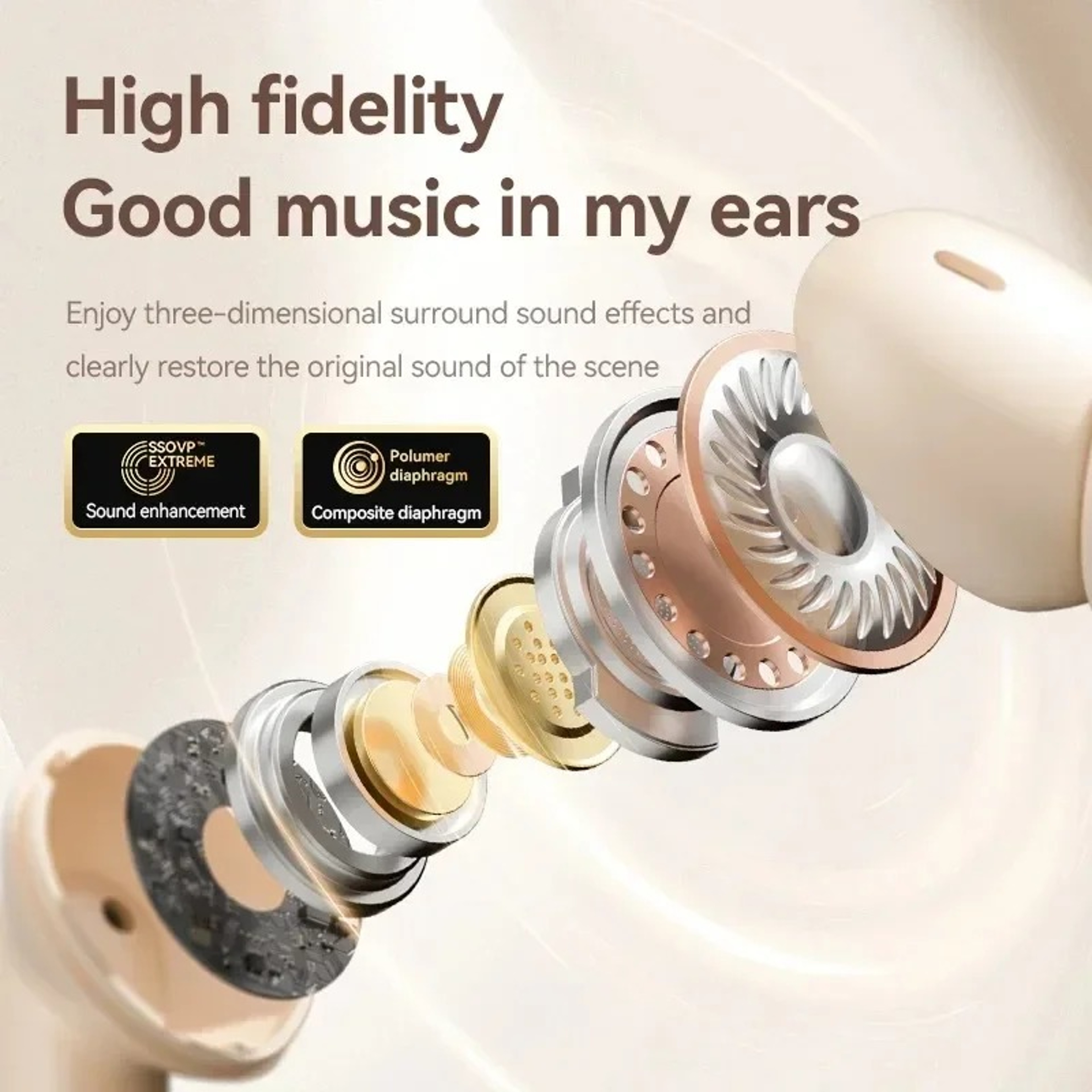 Bluetooth Wireless Earbuds Waterproof Headphones for Sports Music Calls – view 4