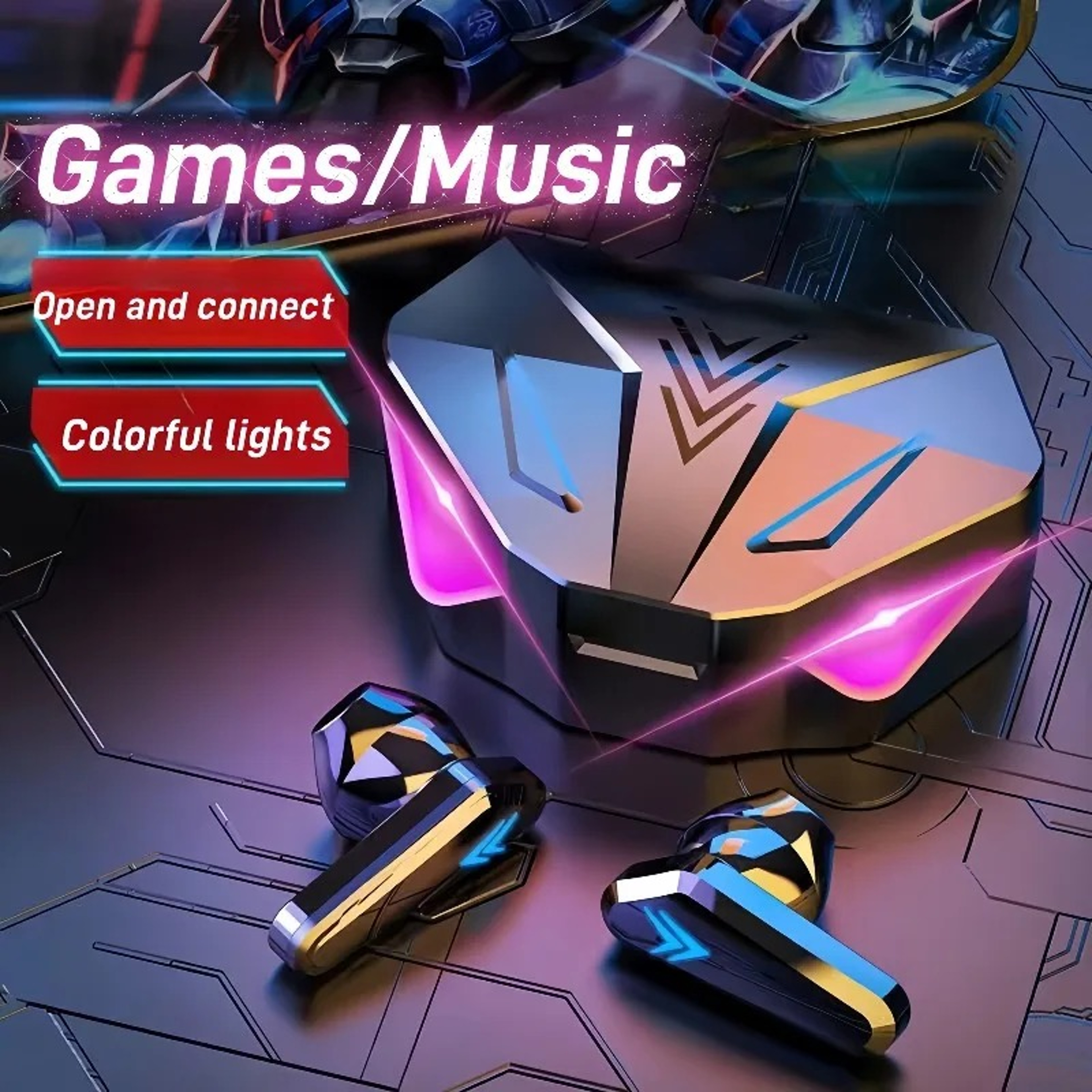 TWS Gaming Earbuds Wireless Bluetooth Earphones With Mic Bass Audio Sound Positioning Stereo Music HiFi Headset – view 5