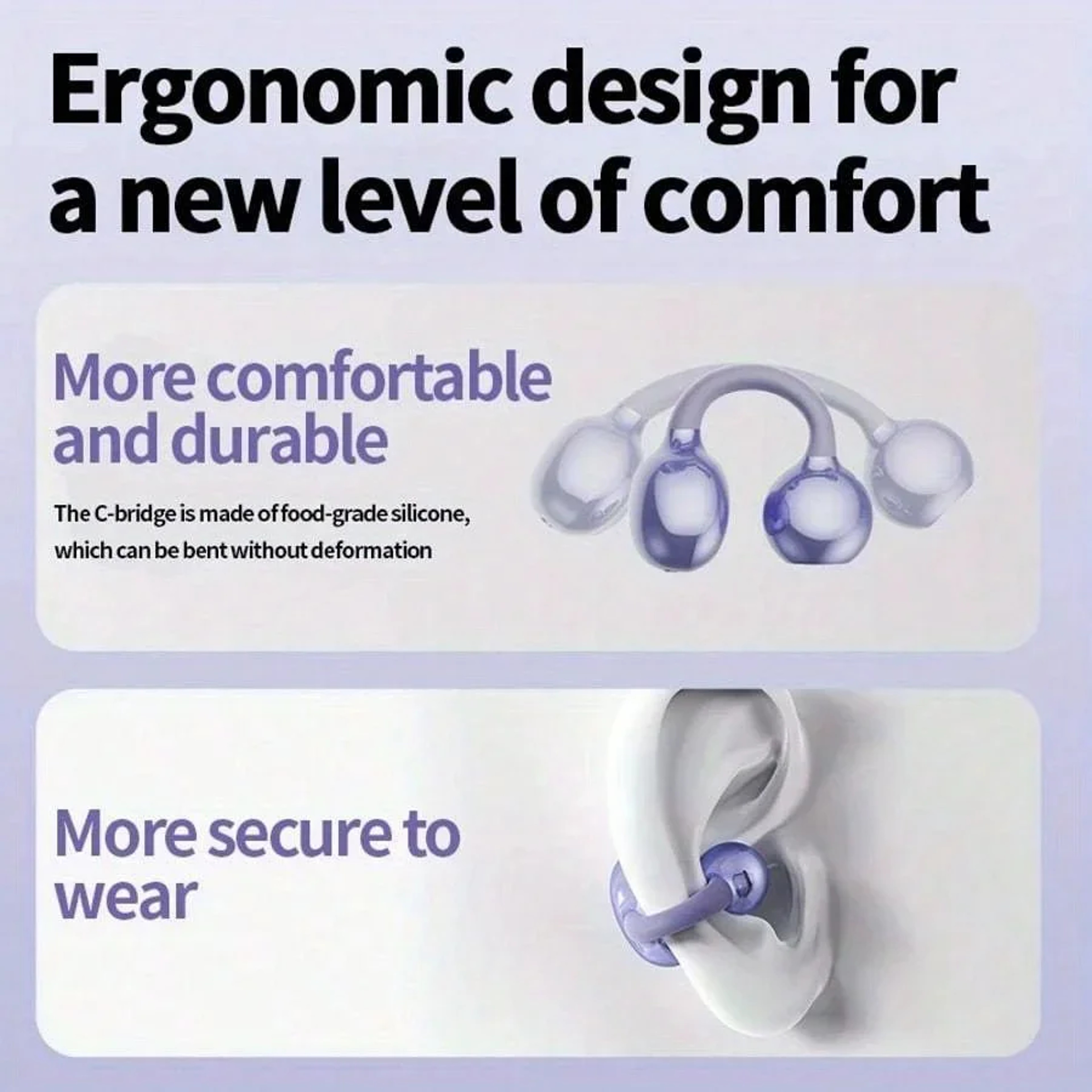 Open Ear Bluetooth Headphones Wireless Earbuds for Outdoor Safety and Comfort – view 5