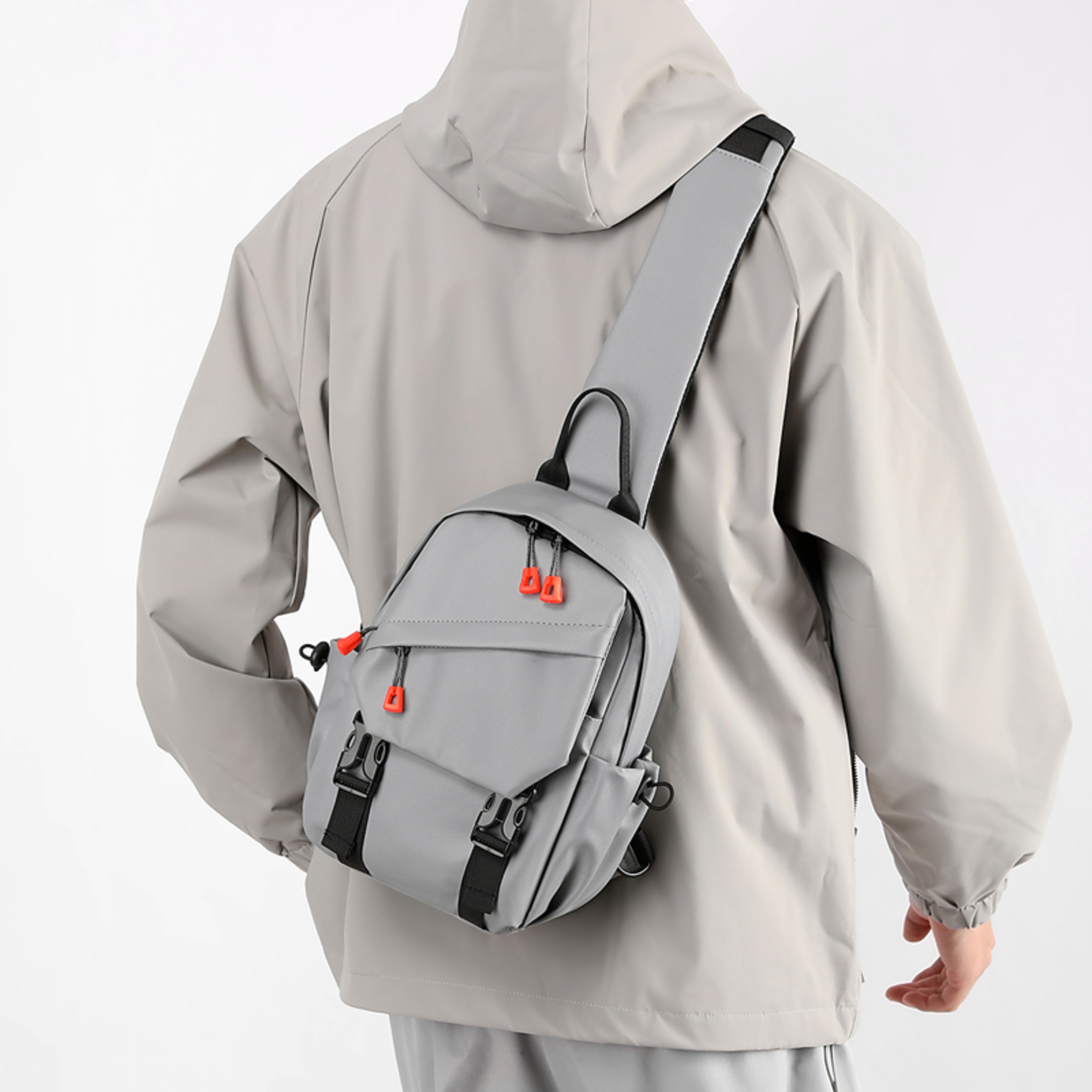 Mens Outdoor Chest Bag Multiple Pockets Sling Backpack for Cycling Hiking Travel – view 3