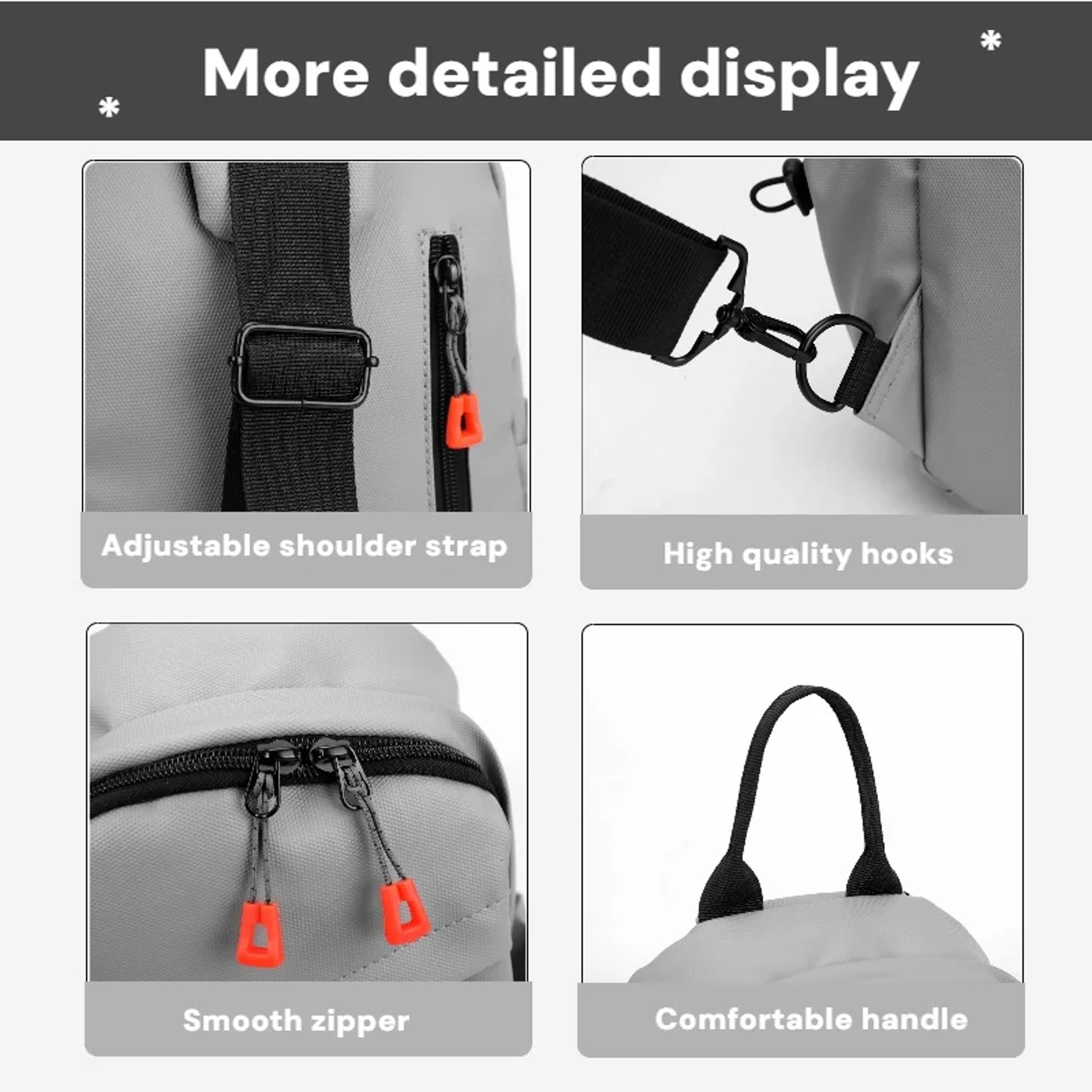 Mens Outdoor Chest Bag Multiple Pockets Sling Backpack for Cycling Hiking Travel – view 5
