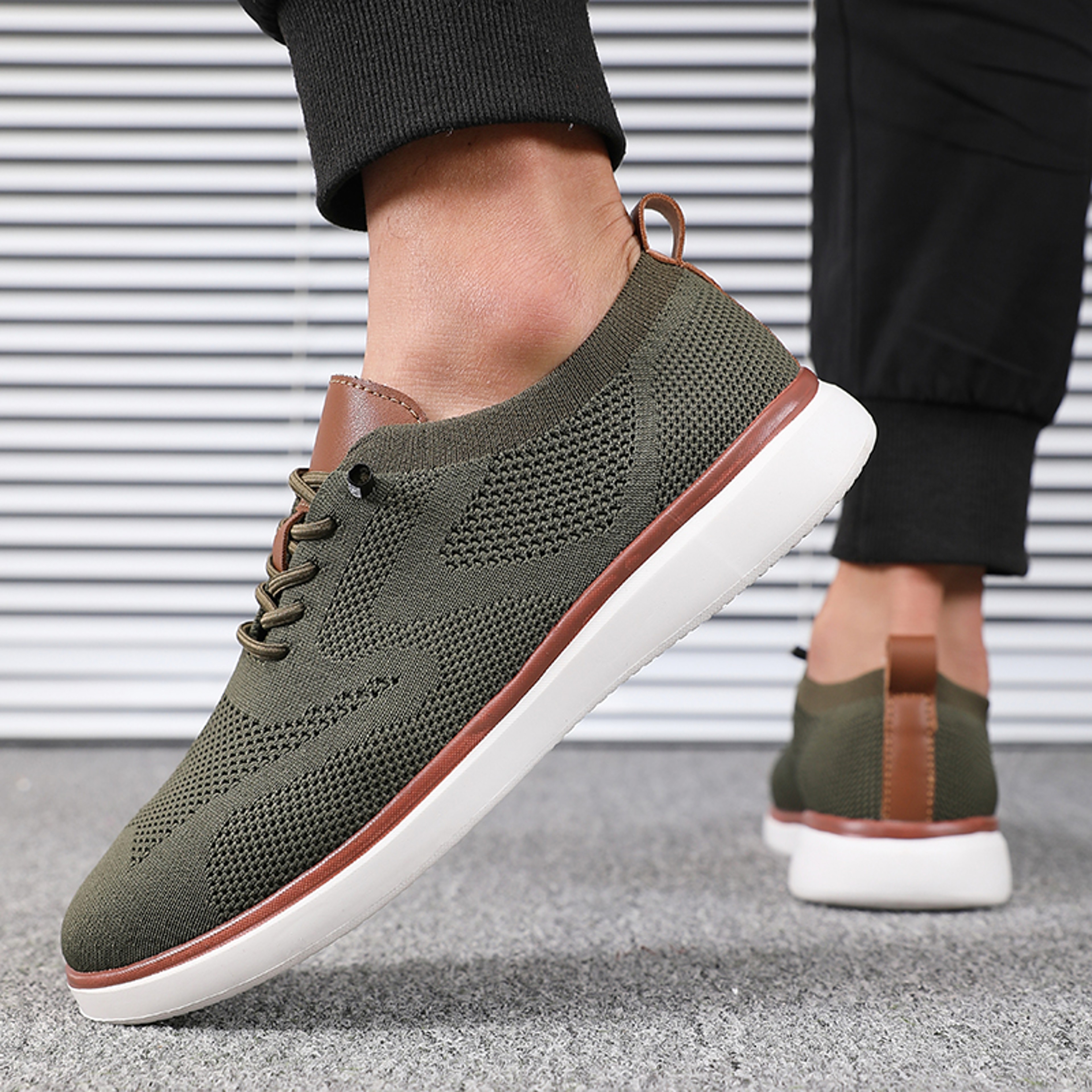 Comfortable Mens Lightweight Knitted Walking Shoes Breathable AllDay Fit For Daily Wear  Outdoor Hi 7