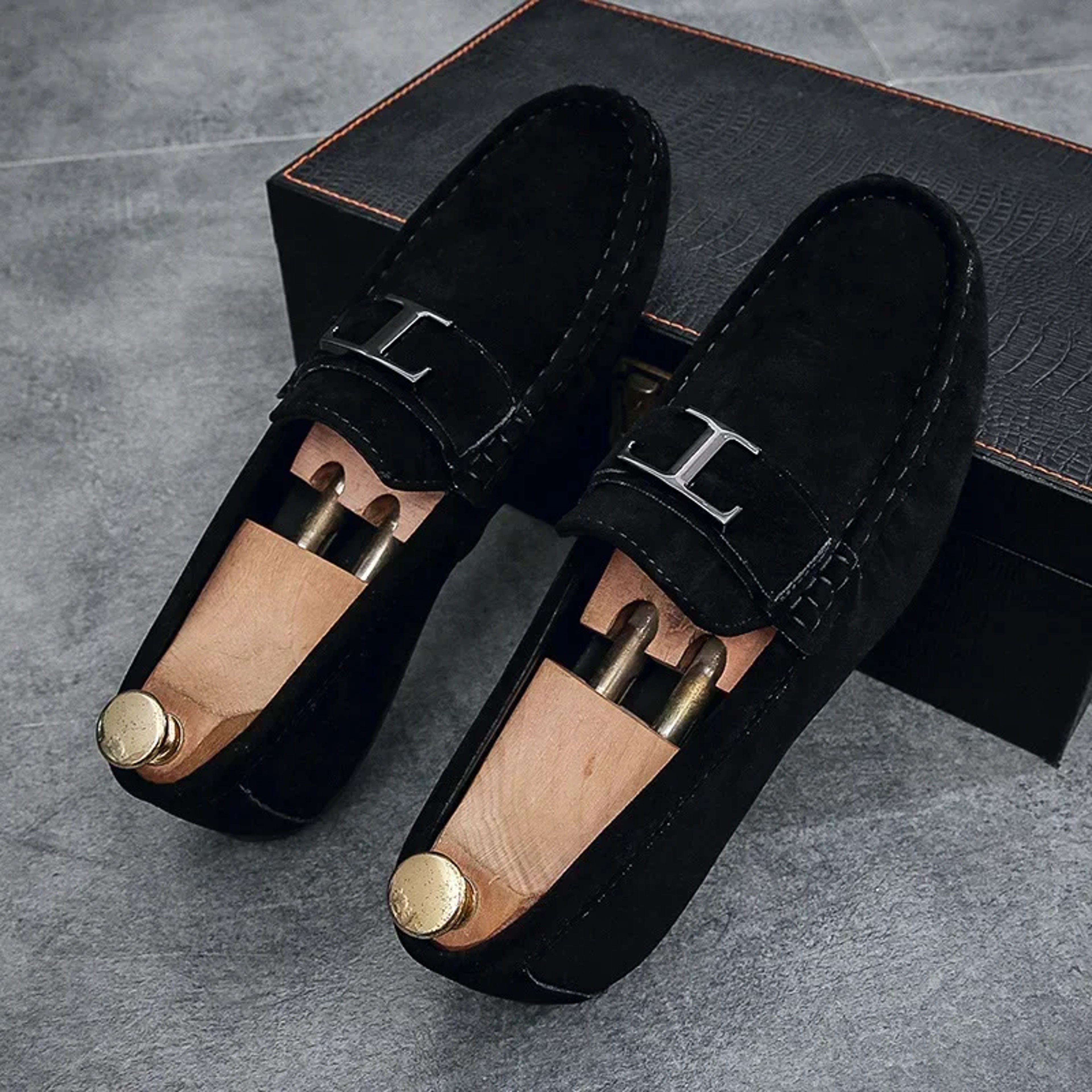 PU Leather Faux Suede Breathable Slipon Driving Loafers New Men Casual Fashion Sneakers For Classic 0