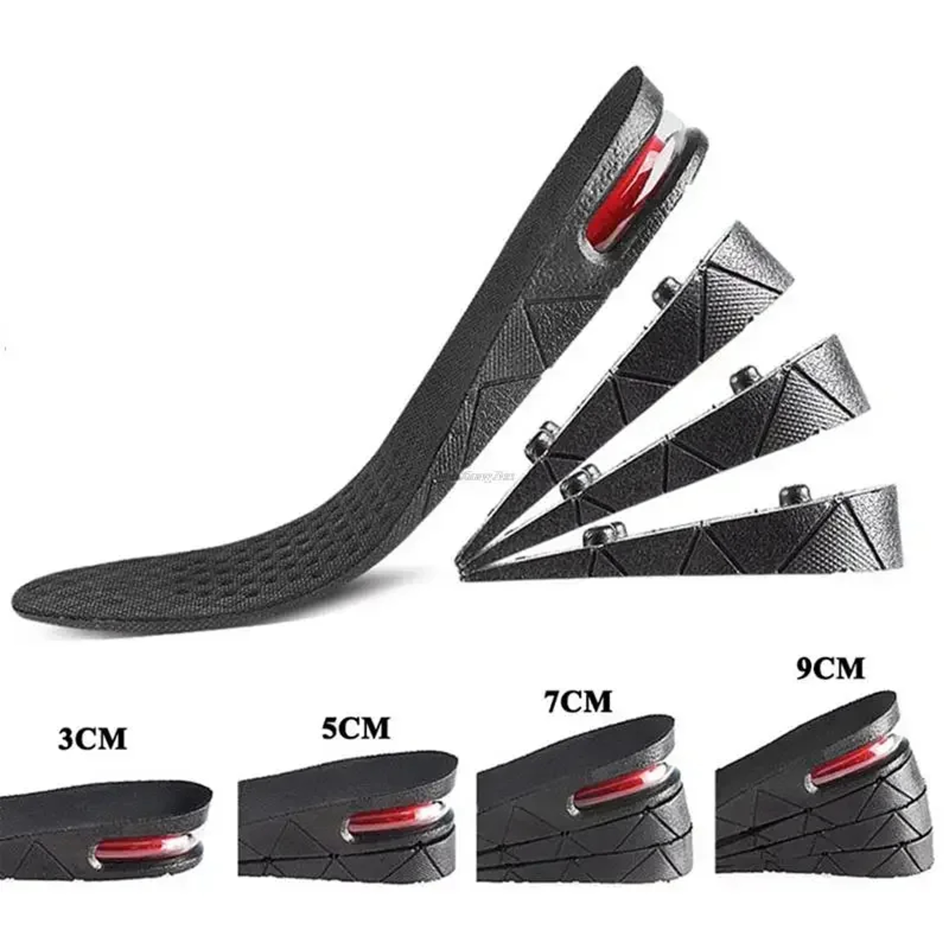 Air Shoe Cushion Height Increase Insoles Adjustable Lift Inserts For Men And Women Invisible CuttoS 0