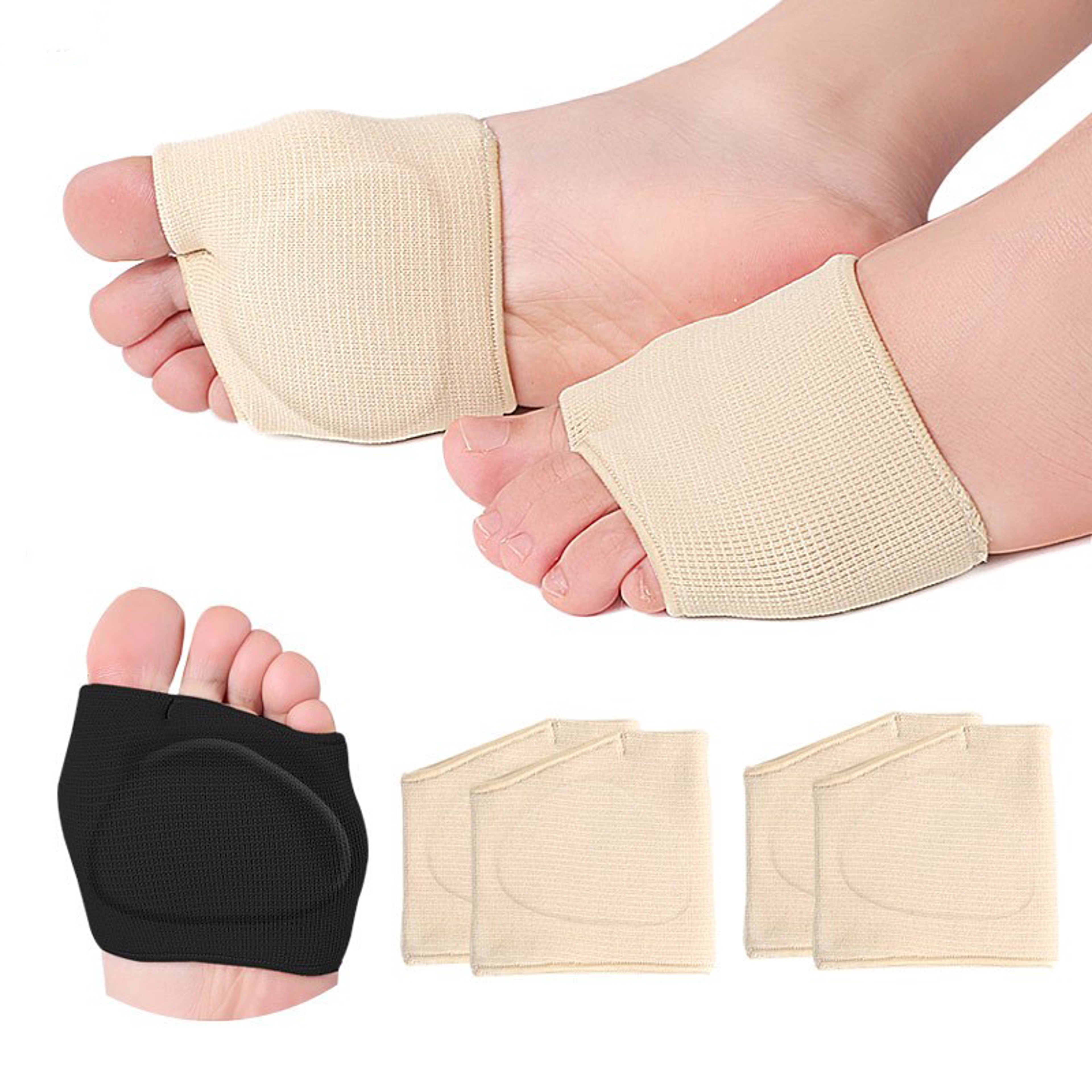 Soft Gel Forefoot Pads For Ball Of Foot Pain Relief Metatarsal Cushion For Women And Men Half Sock  1