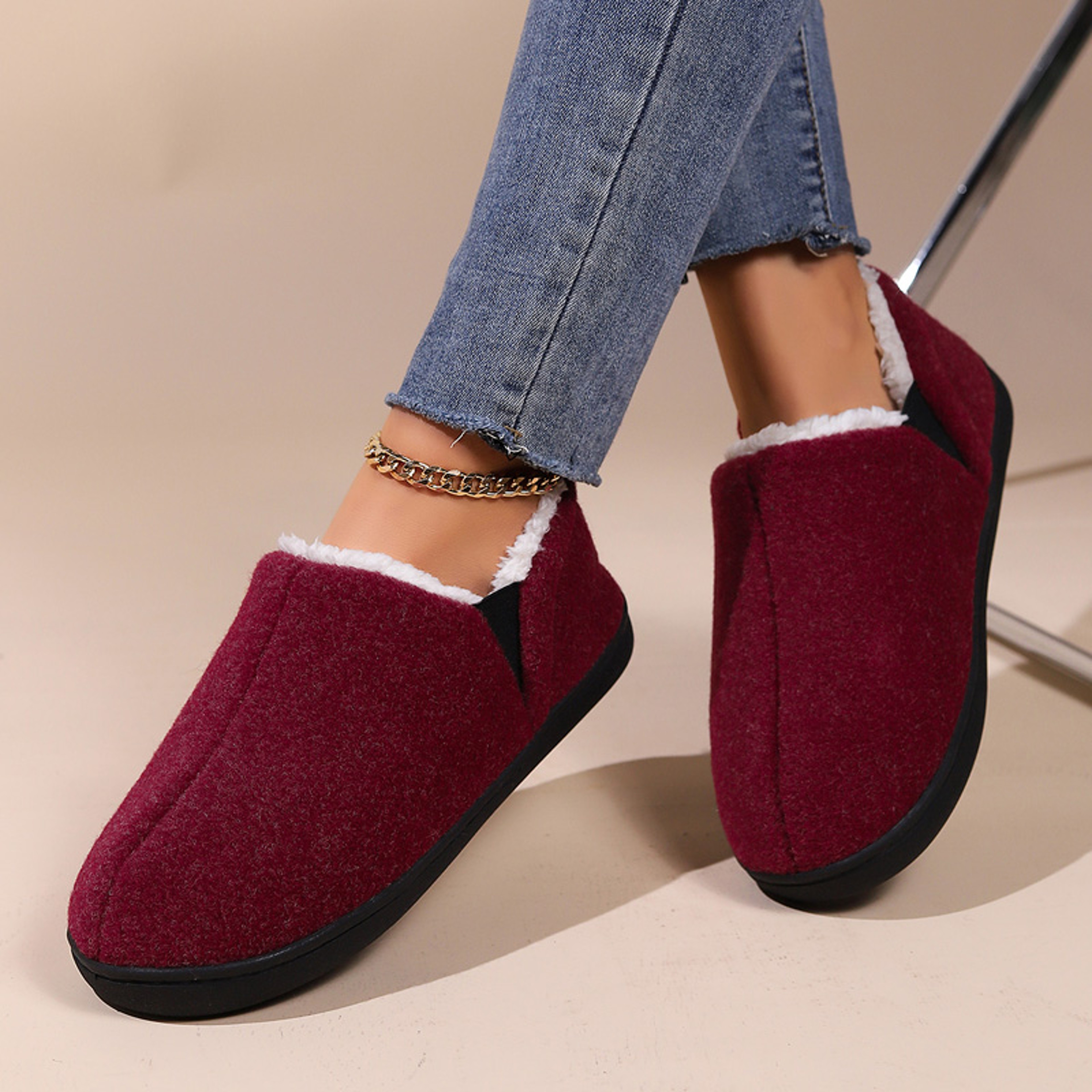 Winter Warm Slippers For Women Fluffy Faux Fur House Shoes Soft Cozy Couple Slippers Indoor Home Co 2
