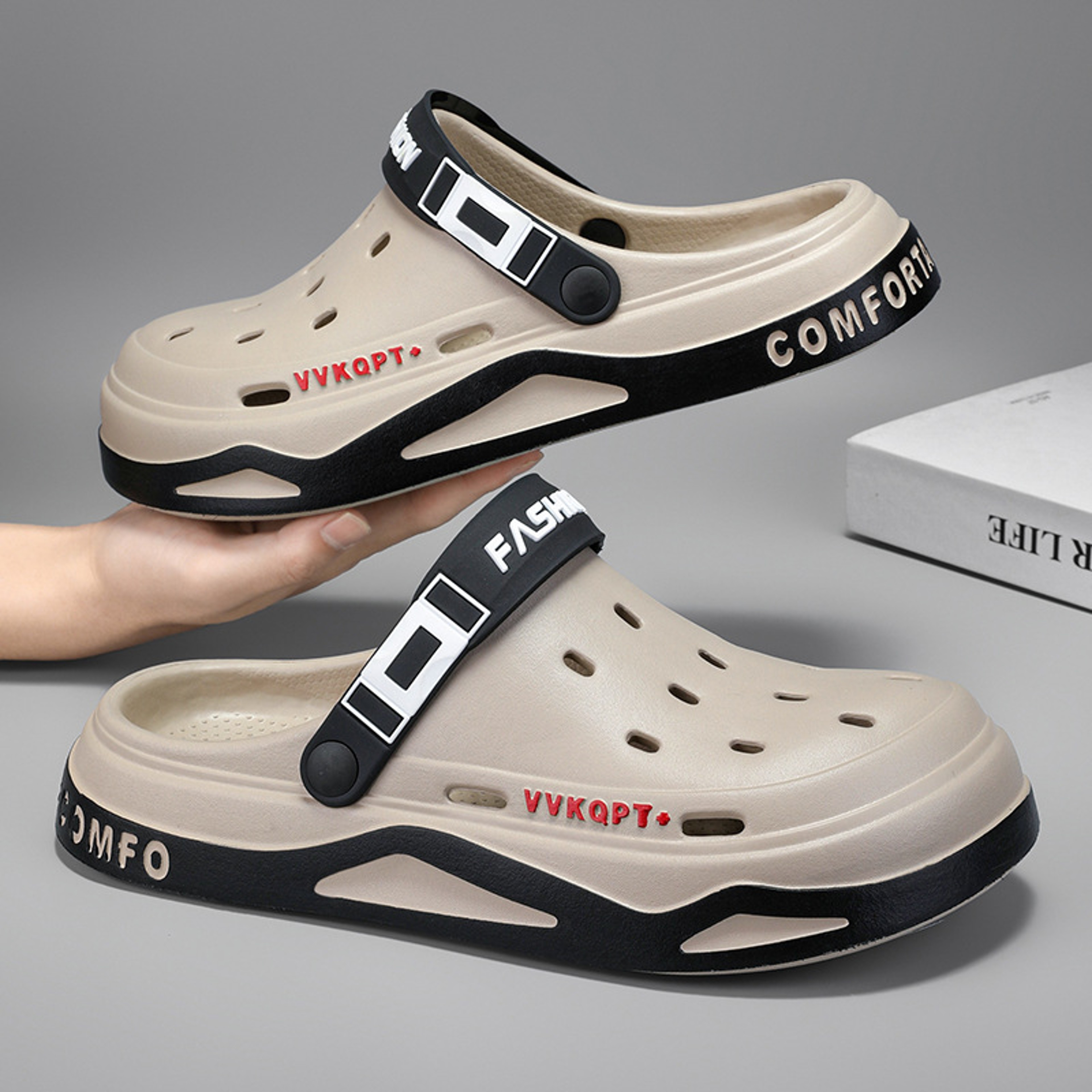 Men Summer Sandals Light EVA Clogs Outdoor Beach Shoes Platform Casual Male Garden Hole Slippers 4