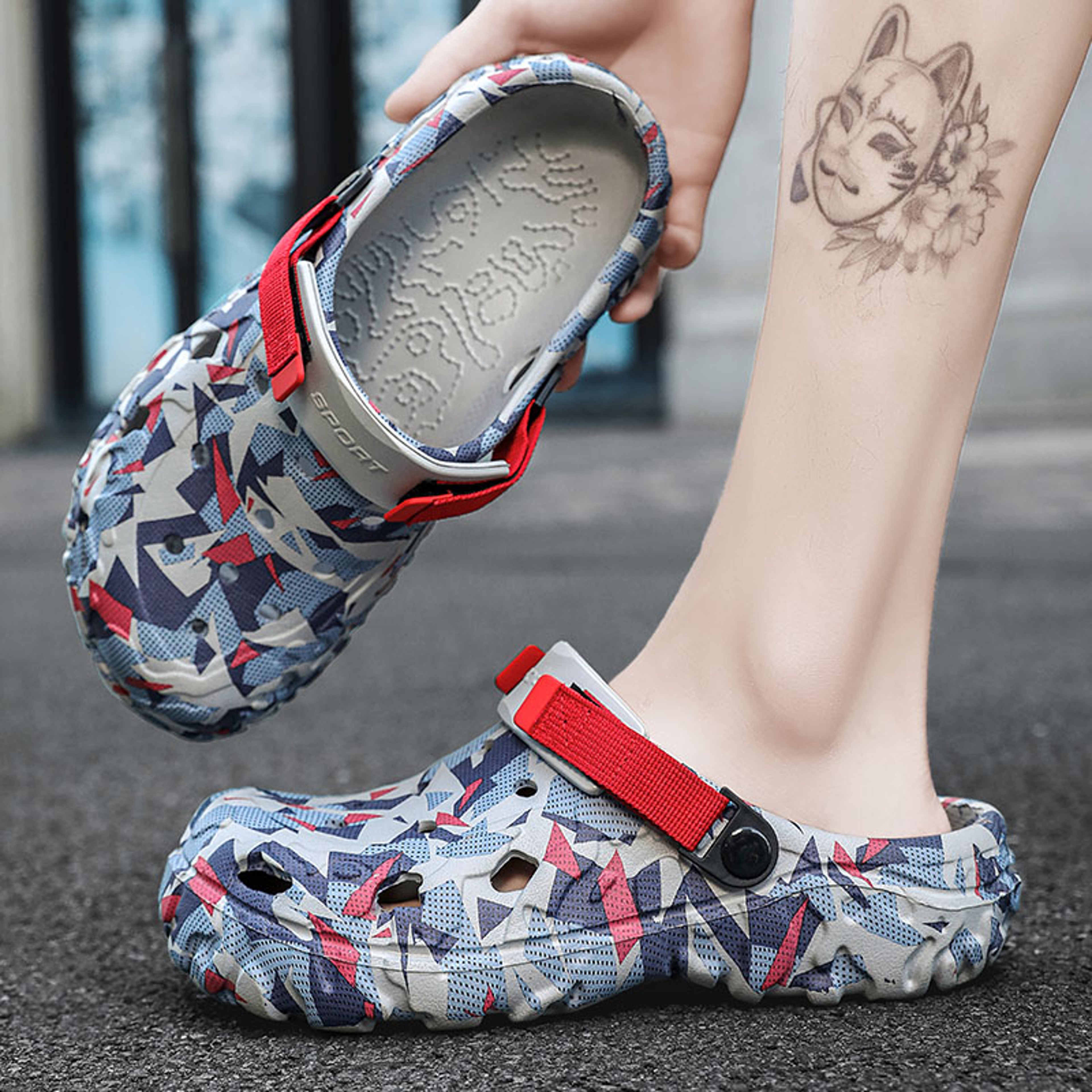 Mens Camouflage Clogs Sandals Outdoor Garden Shoes Flip Flops Home Sneakers Male Slippers Flat Clogs – view 5