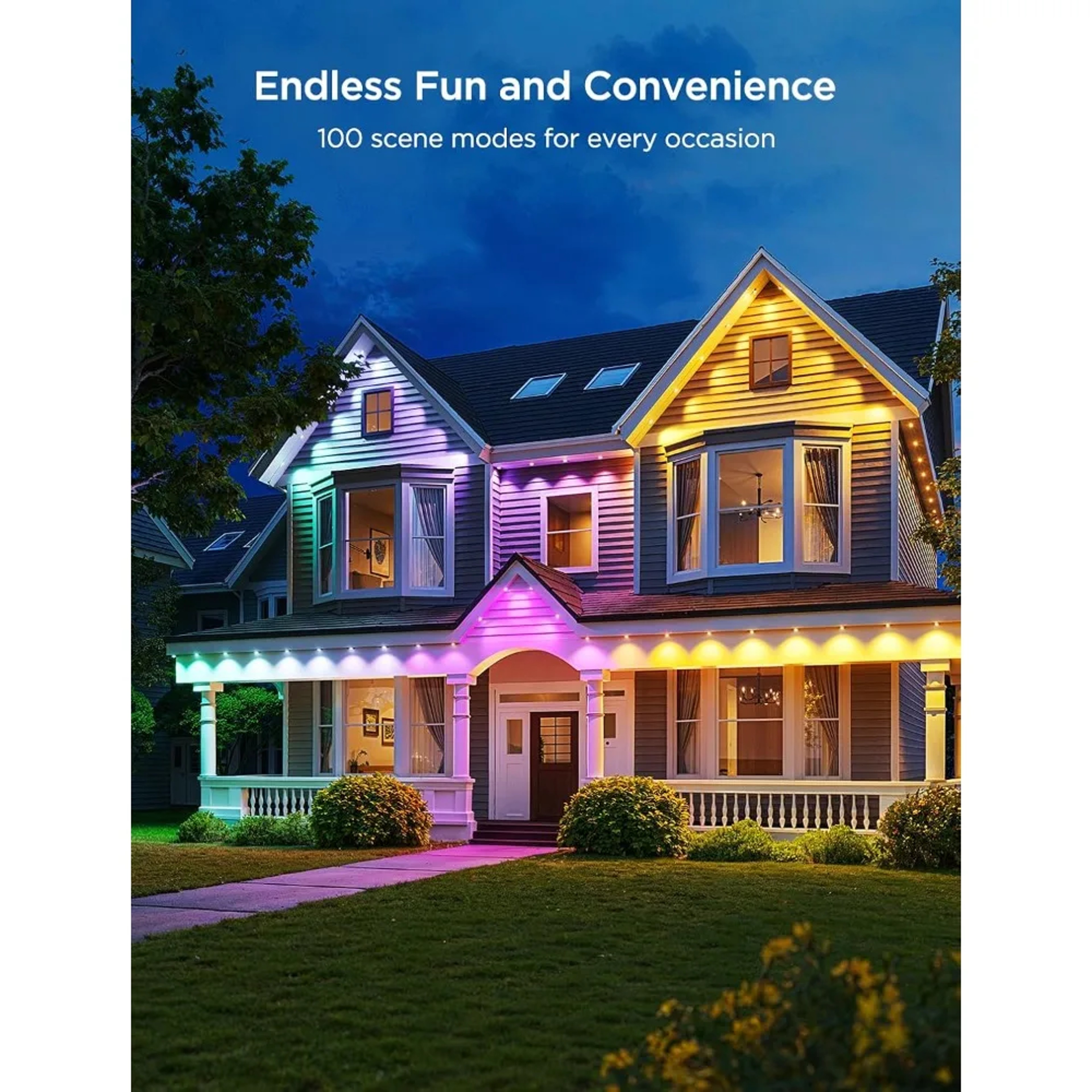 Permanent Outdoor Lights, Waterproof, Works with Alexa, Google Assistant, Dynamic Modes – view 3