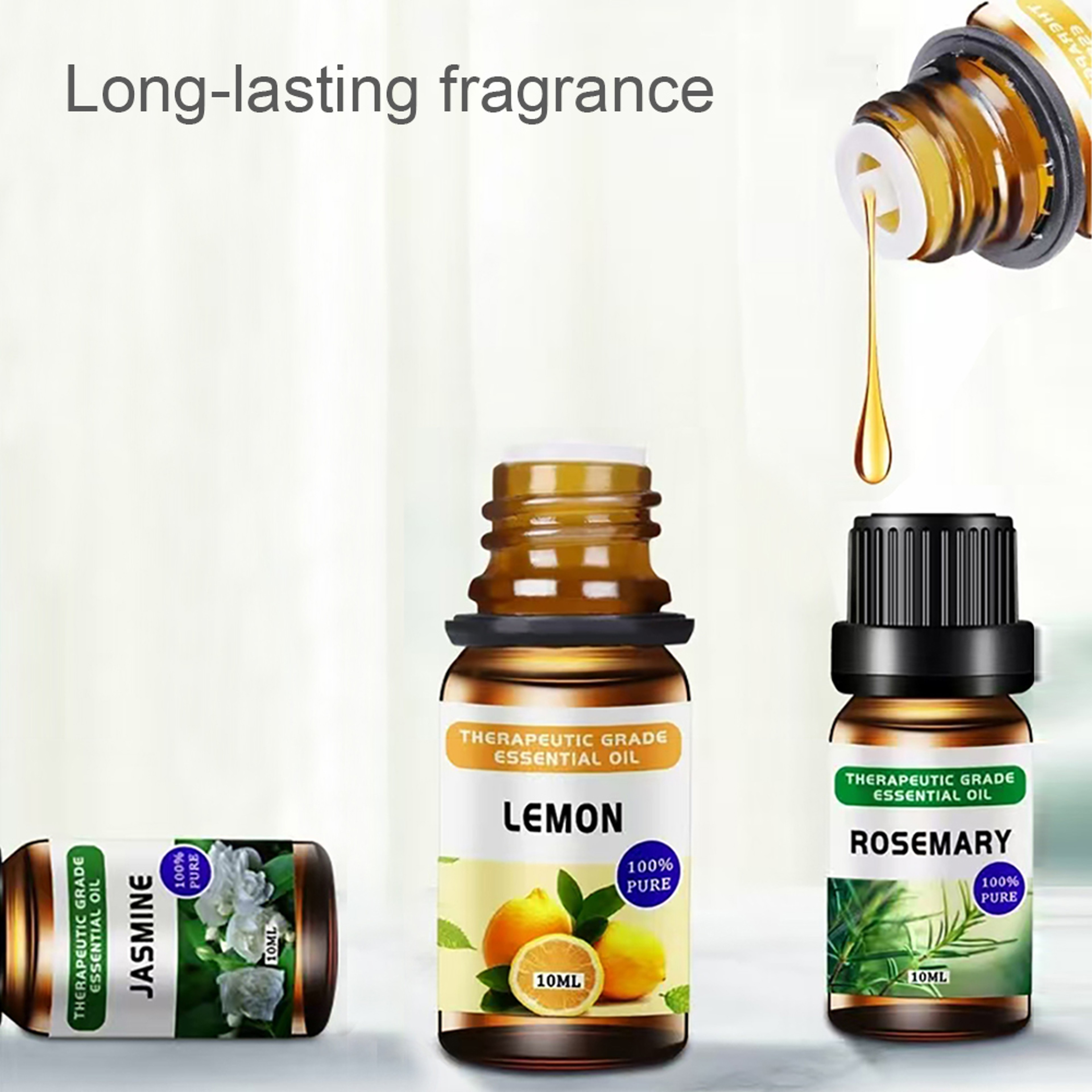 12 Pieces Essential Oil Set Lavender Rose Plant Essential Oil Air Purification Blend Aromatherapy G 3