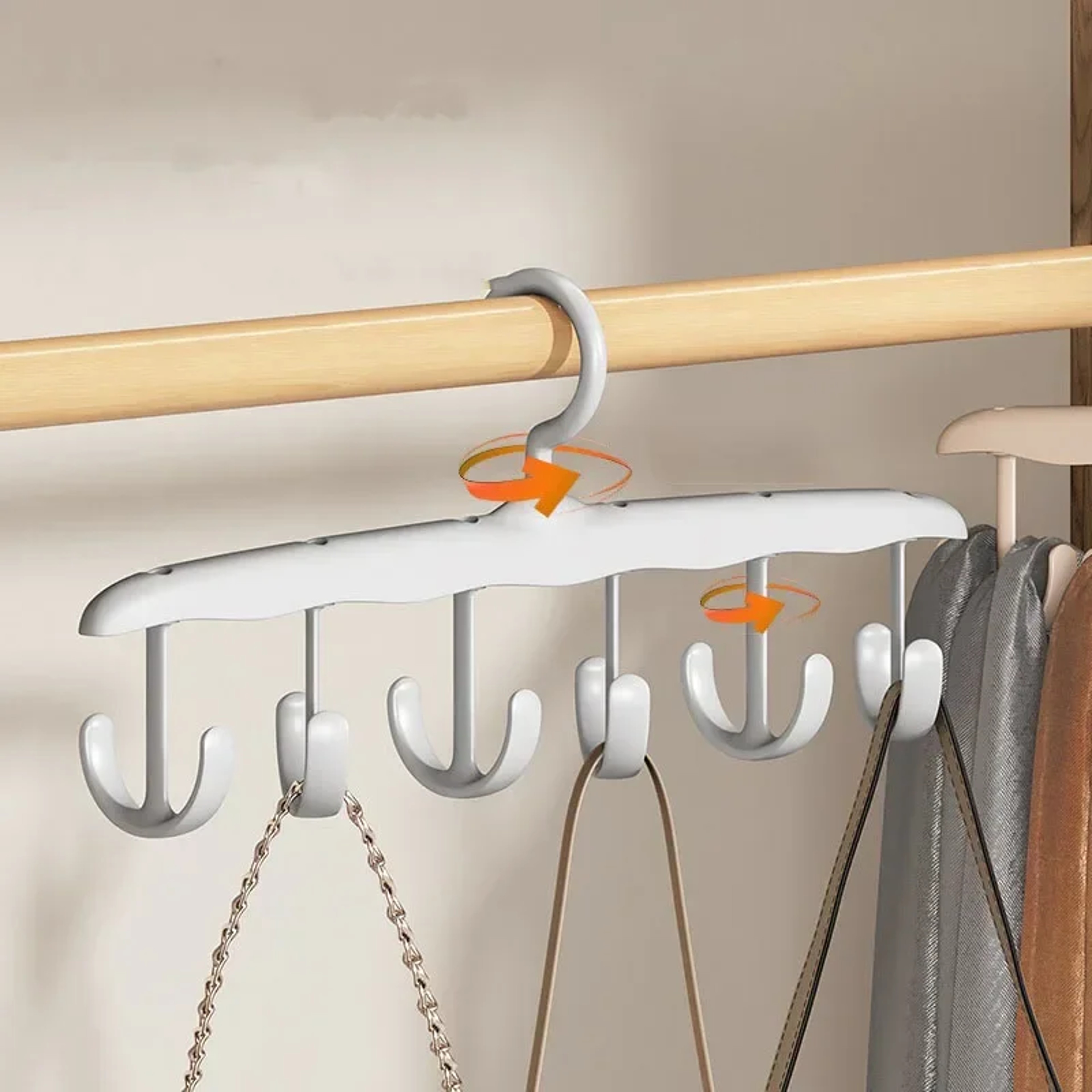 Multi-Functional Storage Organizer Hanger for Underwear, Clothes, and Hats, Home Wardrobe Wave Hook – view 7