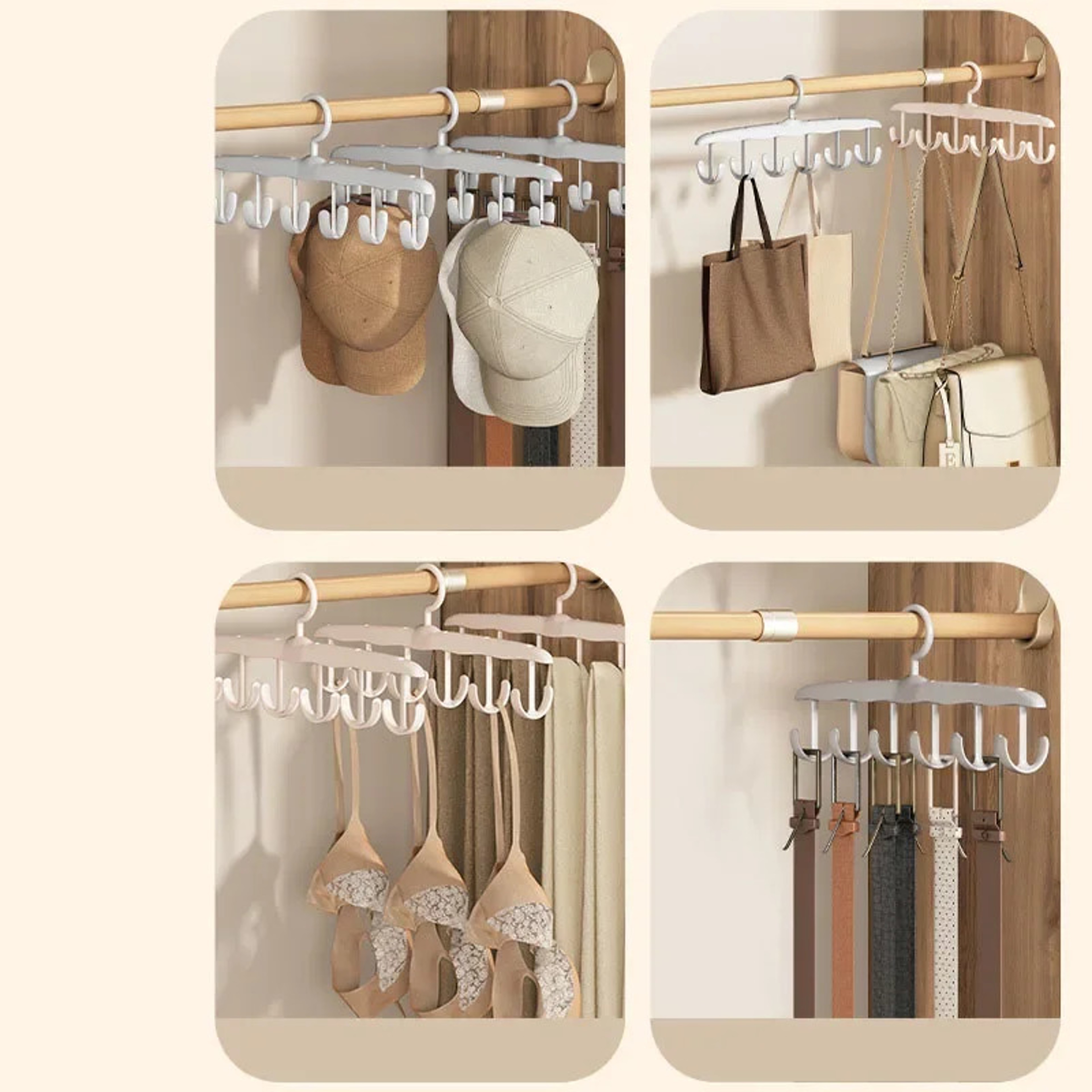 Multi-Functional Storage Organizer Hanger for Underwear, Clothes, and Hats, Home Wardrobe Wave Hook – view 5