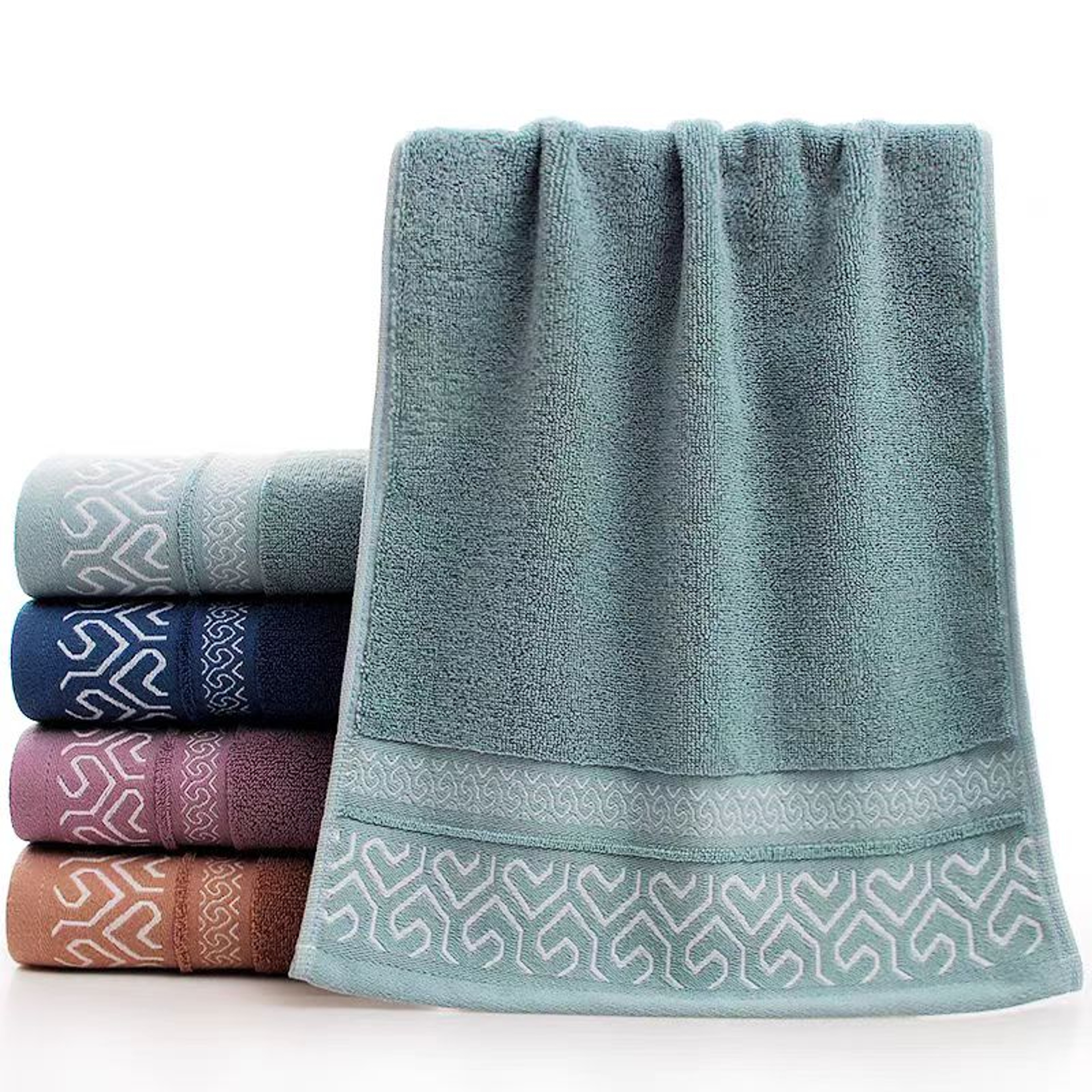 Soft Absorbent New Pure Cotton Thick Bath Towel No Shedding Colorful Bathroom Linen Premium Quality 1